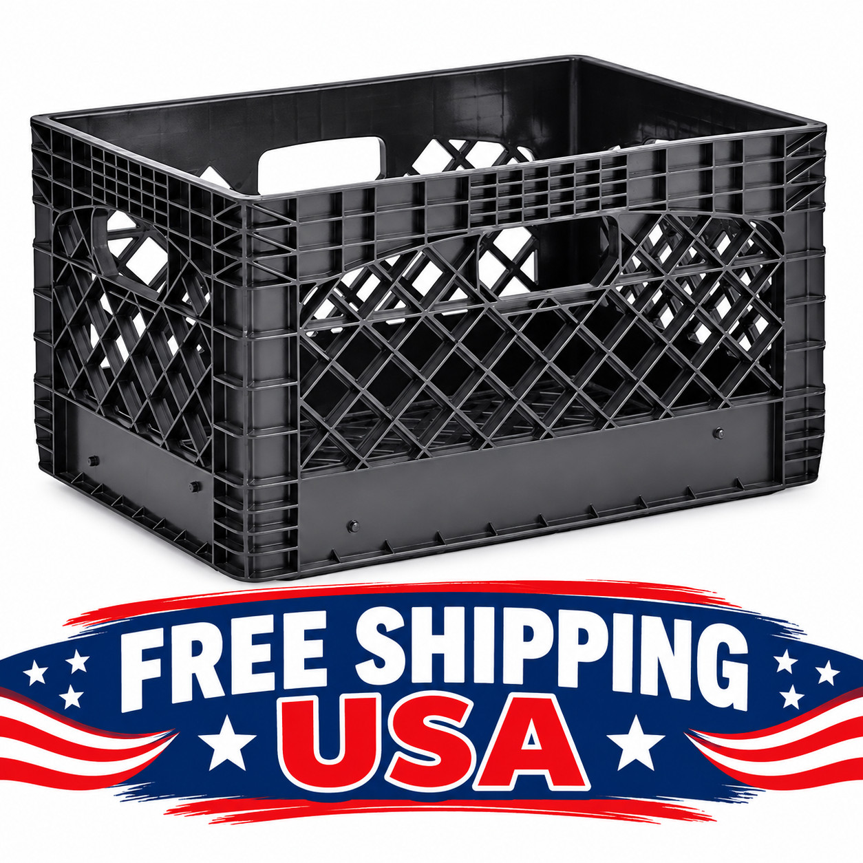 Juggernaut Storage 24QT Plastic Heavy Duty Milk Crate Juggernaut Storage 24QT Plastic Heavy Duty Milk Crate