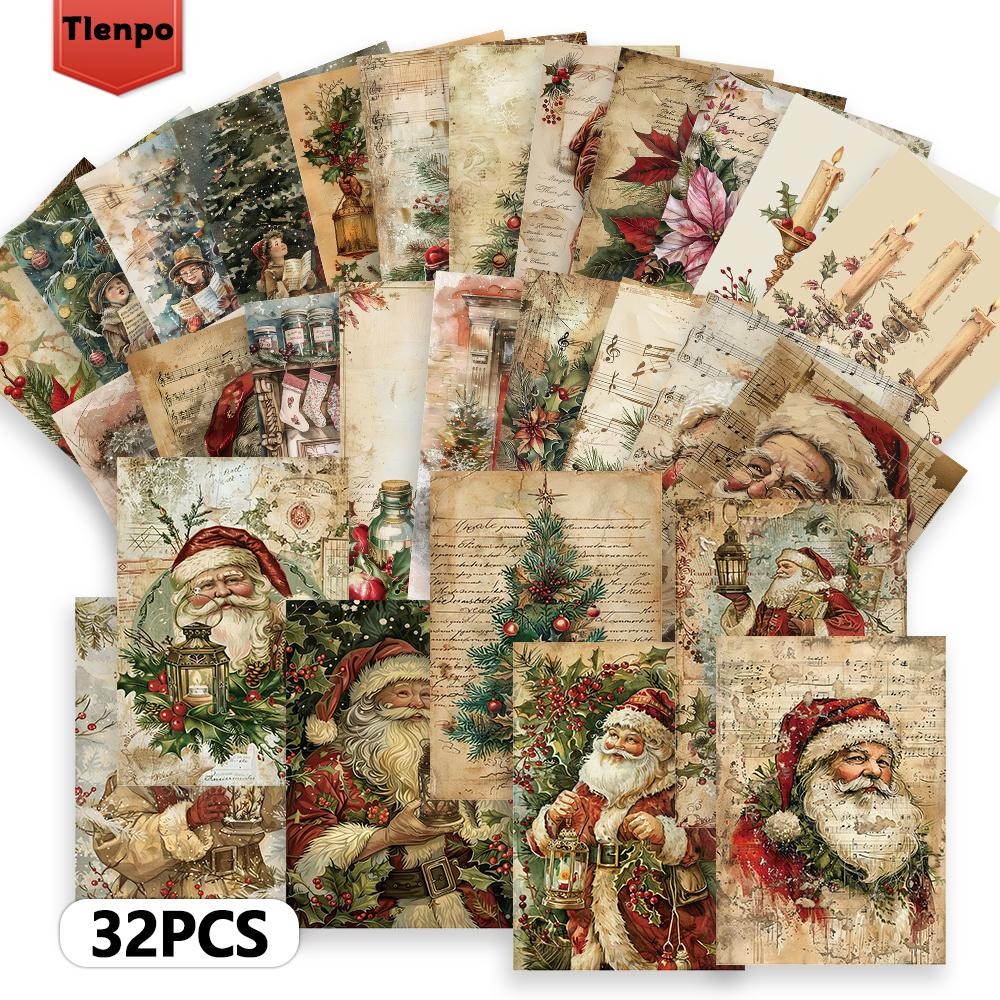 32pcs Vintage Christmas Postcards – Collectible Gift, Mail-ready for Any Occasio 32pcs Vintage Christmas Postcards – Collectible Gift, Mail-ready for Any Occasio