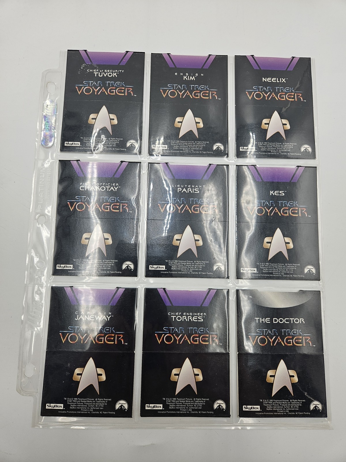 1995 SkyBox Star Trek Voyager Blockbuster Pop-Up Complete Set 9 Cards Promo 1995 SkyBox Star Trek Voyager Blockbuster Pop-Up Complete Set 9 Cards Promo