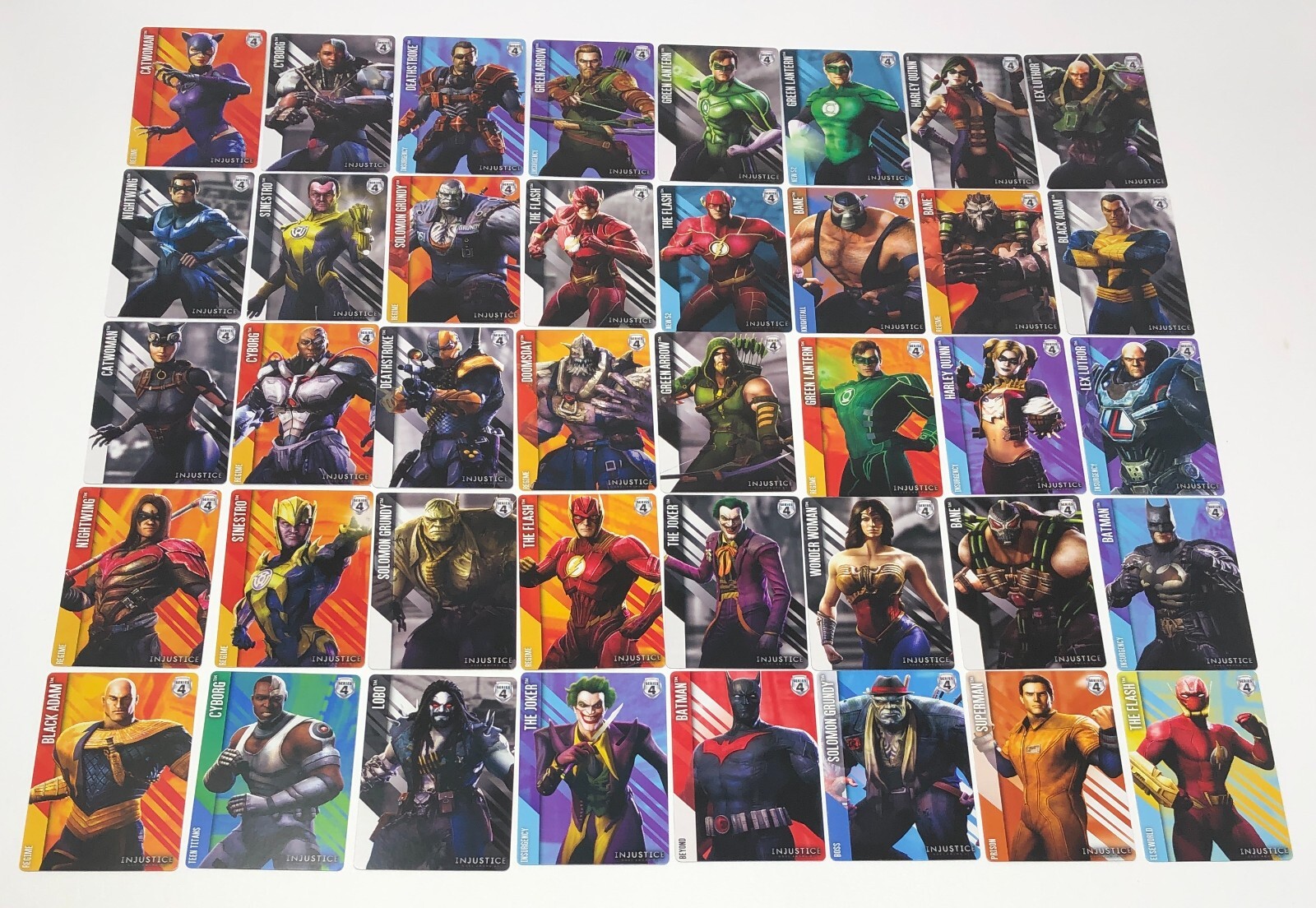 DC Injustice 40x Common Set (Series 4, FOIL, Matte) Arcade Cards DC Injustice 40x Common Set (Series 4, FOIL, Matte) Arcade Cards