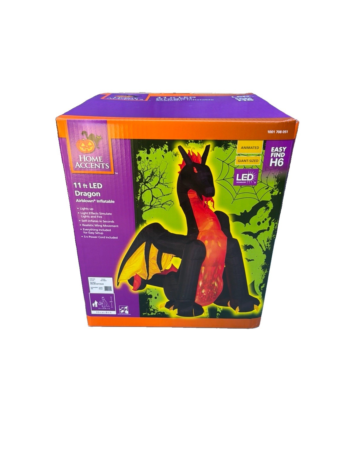 Gemmy 11ft Tall Animated Fire & Ice Dragon Halloween Inflatable Gemmy 11ft Tall Animated Fire & Ice Dragon Halloween Inflatable