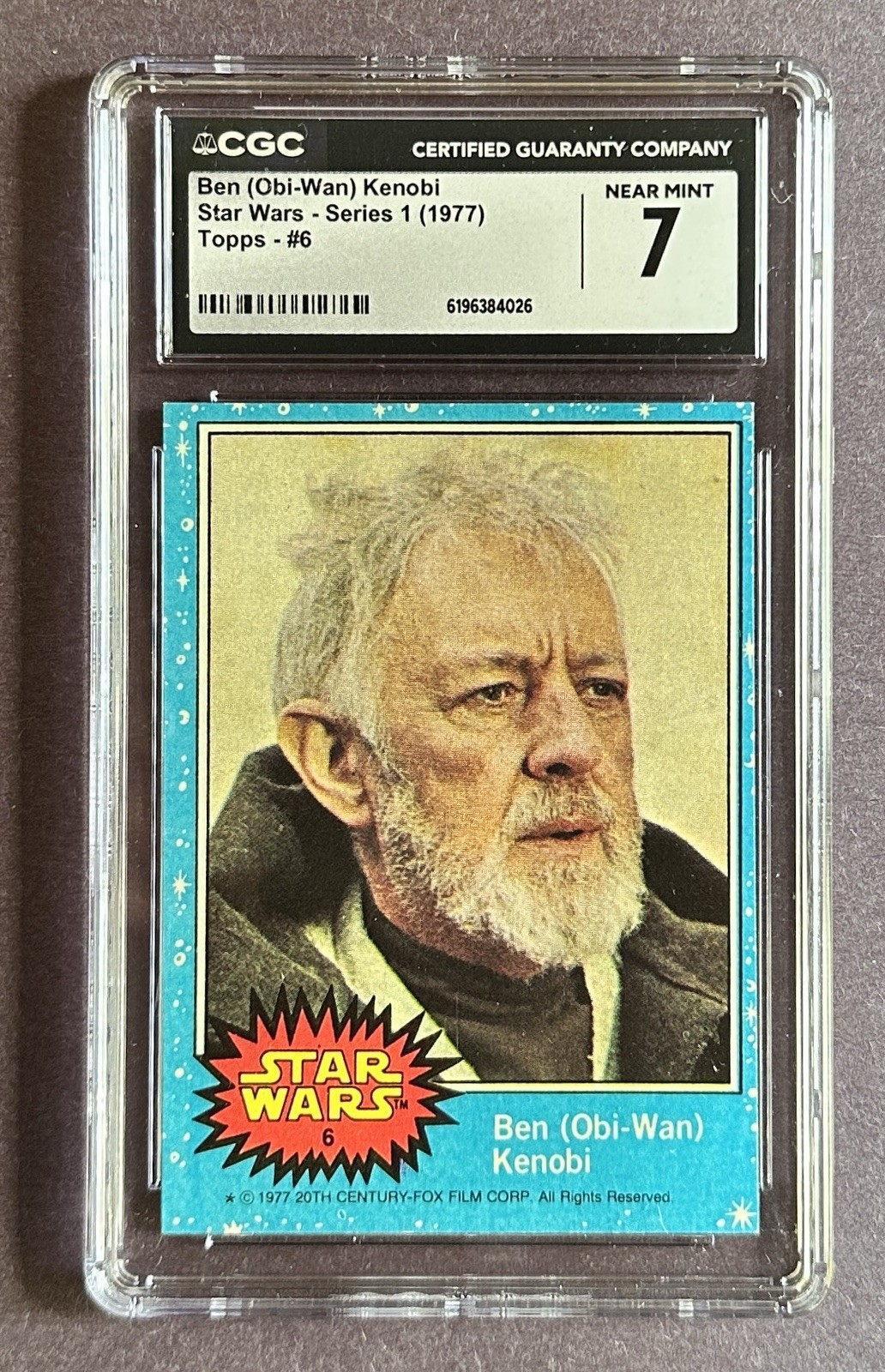 1977 Topps Star Wars Ben Obi-Wan Kenobi #6 Rookie RC CGC 7 NM 1977 Topps Star Wars Ben Obi-Wan Kenobi #6 Rookie RC CGC 7 NM