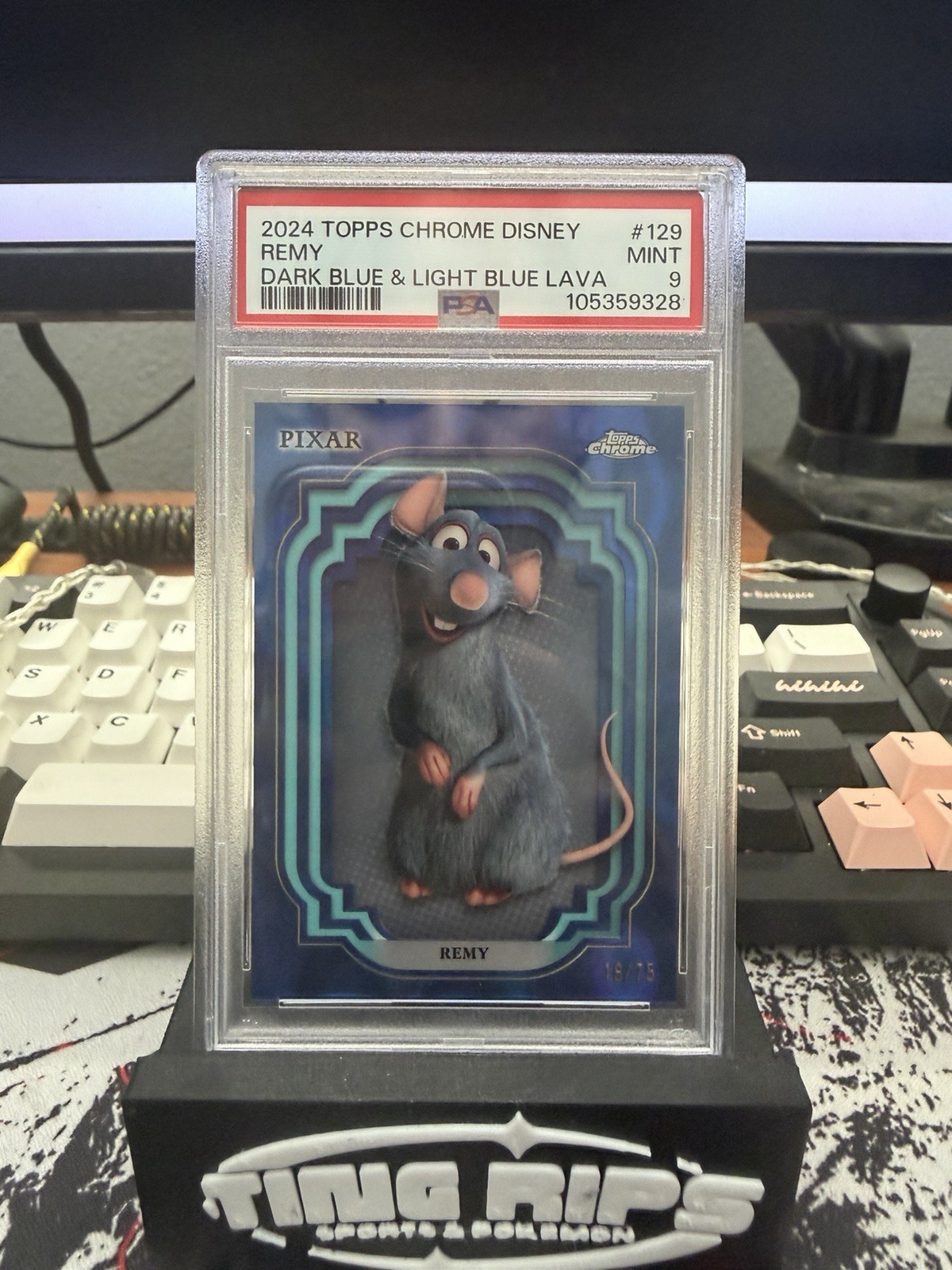 2024 Topps Chrome Disney Remy Dark Blue And Light Blue Lava /75 2024 Topps Chrome Disney Remy Dark Blue And Light Blue Lava /75