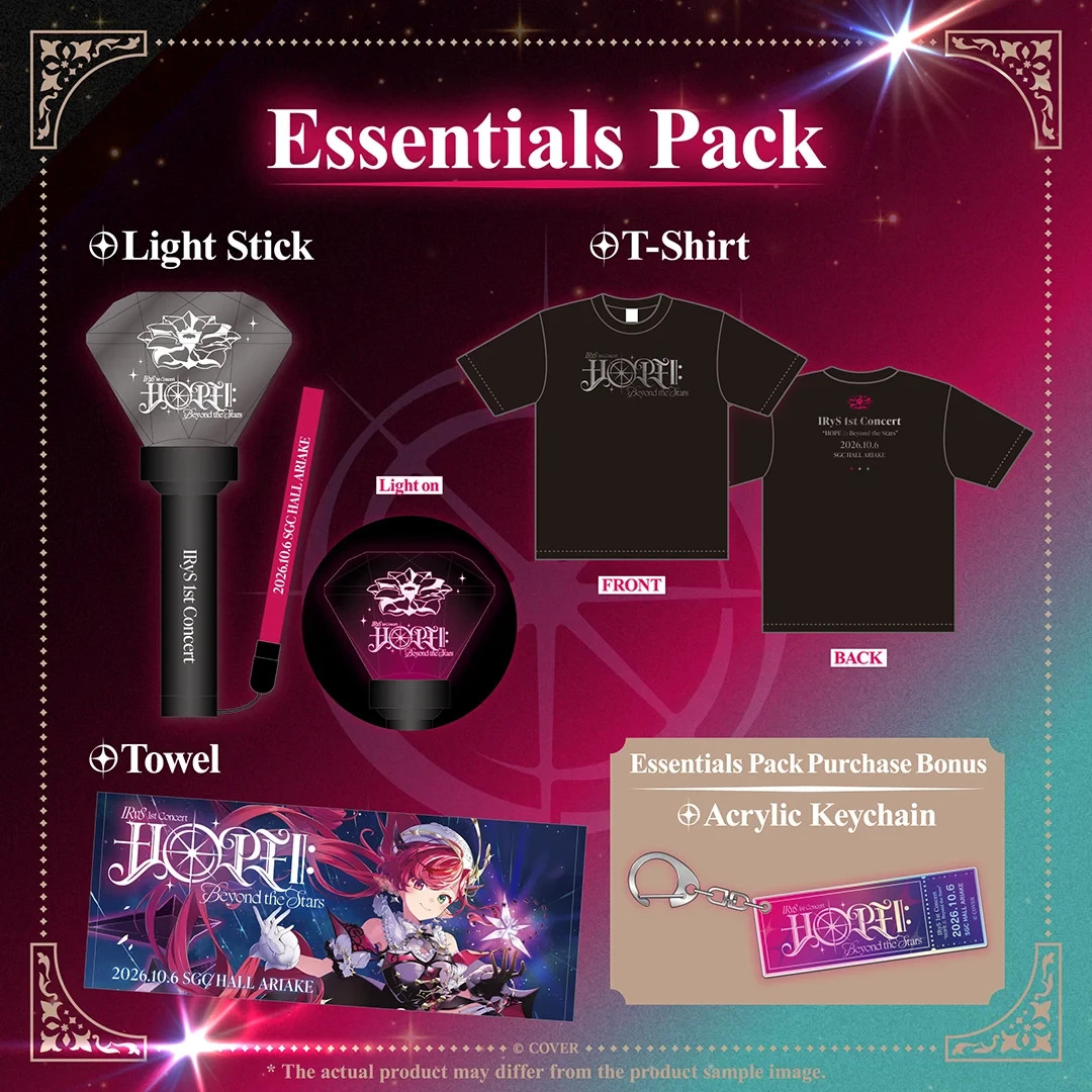 Hololive IRyS Sololive Hope Beyond the Stars Essentials Pack Hololive IRyS Sololive Hope Beyond the Stars Essentials Pack