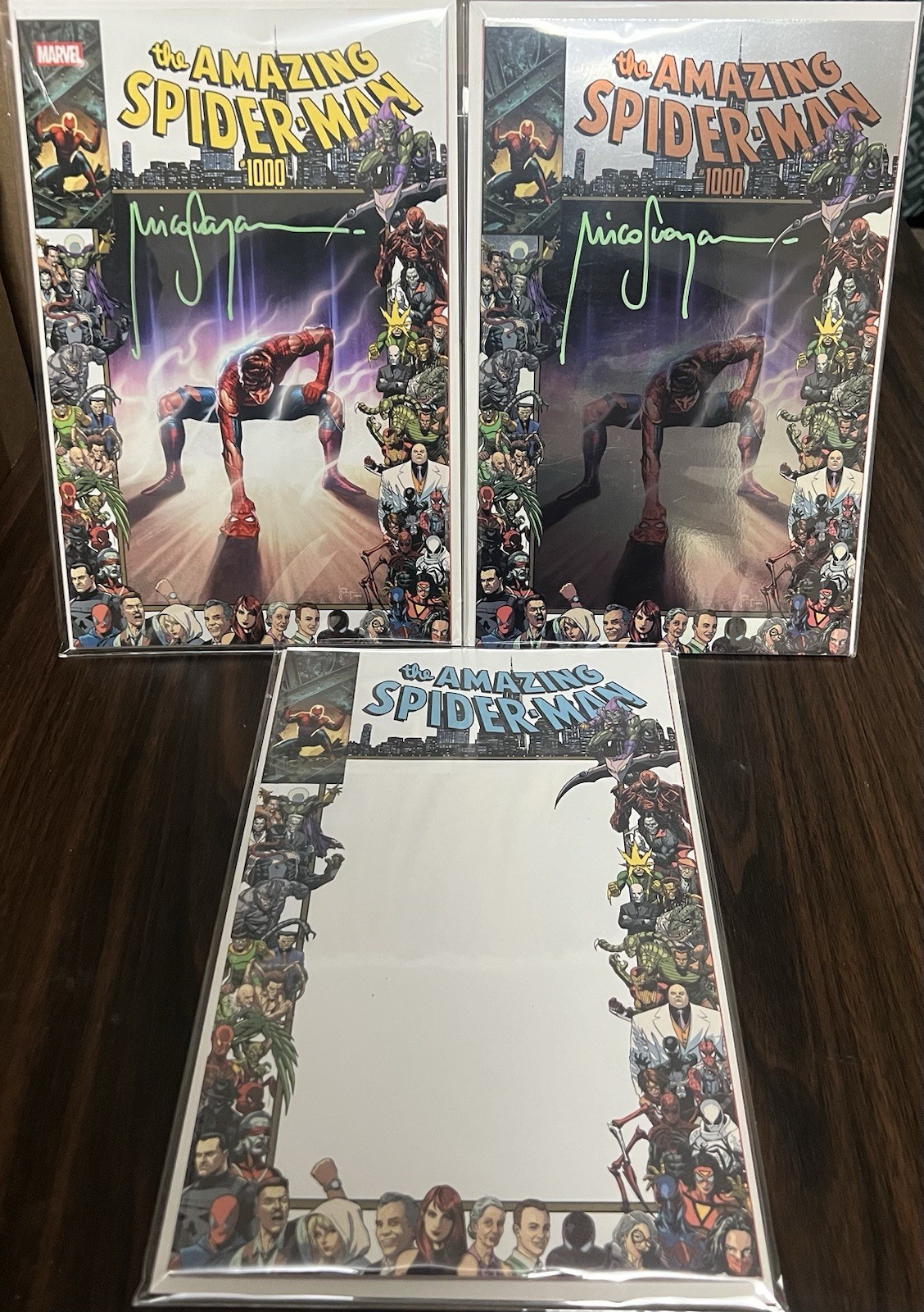 Amazing Spider-Man #1000 NYCC Signed Trade/Trade Foil/Unsigned Blank-Mico Suayan Amazing Spider-Man #1000 NYCC Signed Trade/Trade Foil/Unsigned Blank-Mico Suayan