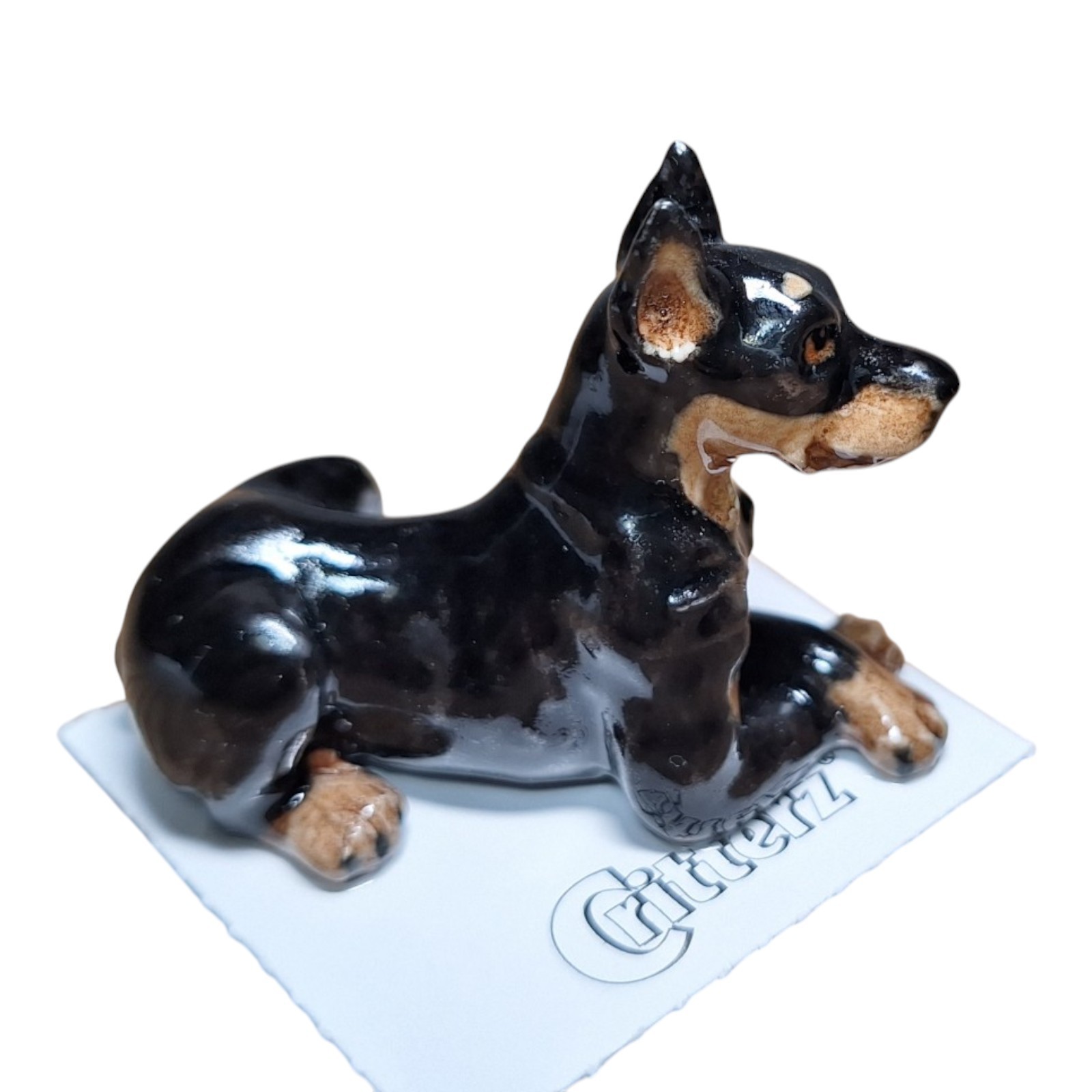 LITTLE CRITTERZ Dog Doberman Pinscher "King" Mini Figurine New  LC1044