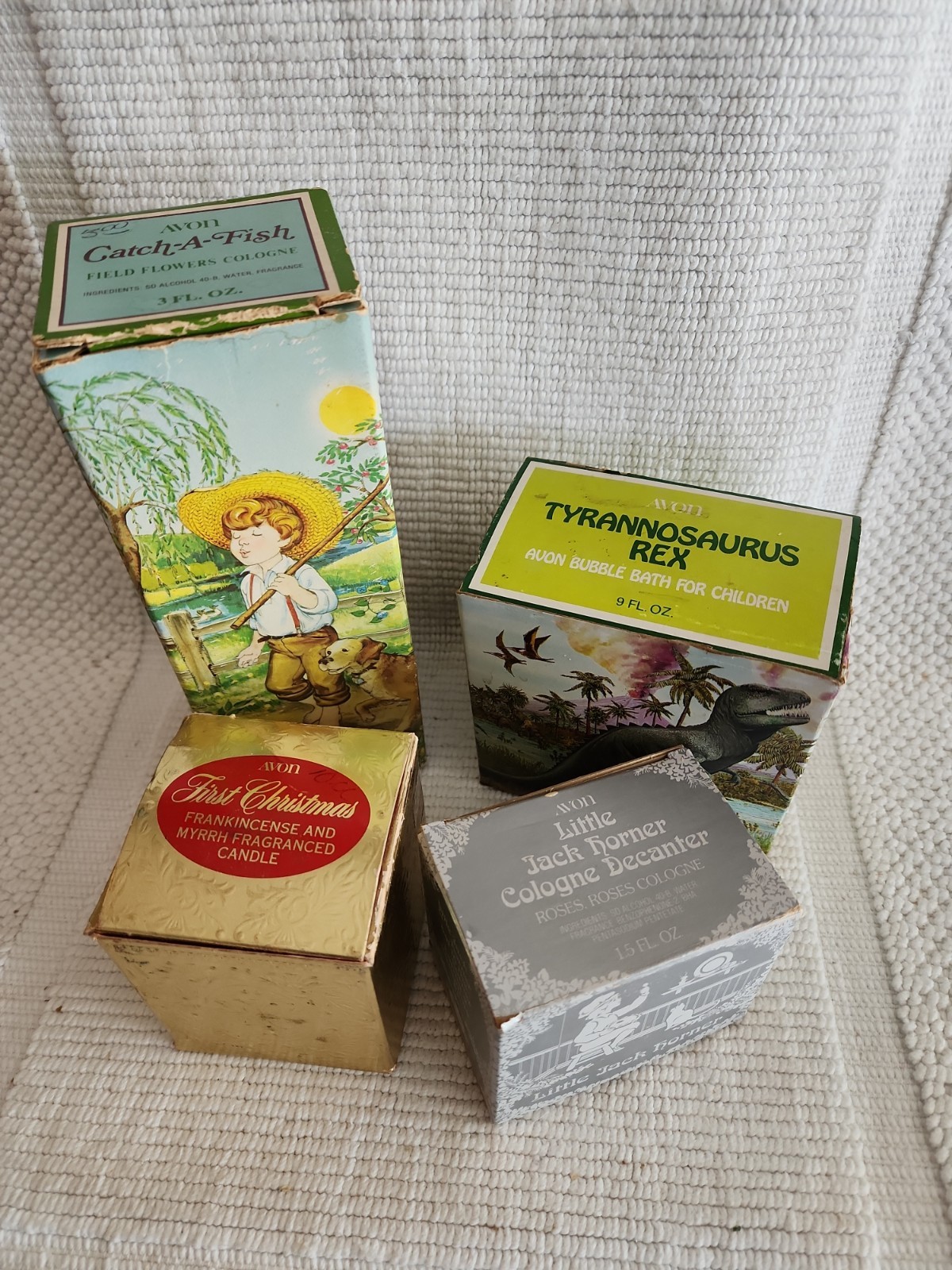 AVON Tyrannasaurus Rex, Catch A Fish, First Christmas, Little Jack Horner NEW AVON Tyrannasaurus Rex, Catch A Fish, First Christmas, Little Jack Horner NEW
