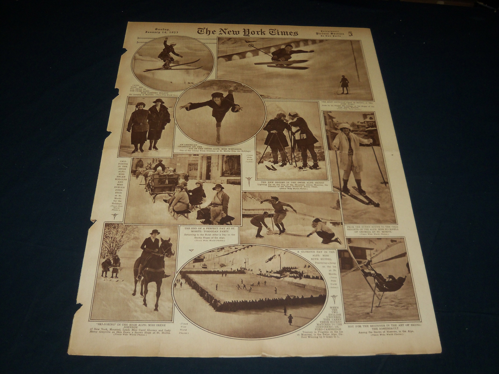 1923 JANUARY 14 NEW YORK TIMES PICTURE SECTION NO. 5 & 6 - JESS WILLARD- NT 8904 1923 JANUARY 14 NEW YORK TIMES PICTURE SECTION NO. 5 & 6 - JESS WILLARD- NT 8904