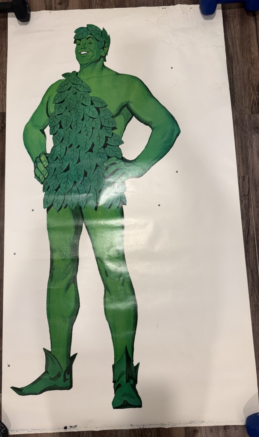 VINTAGE Jolly Green Giant Poster HUGE 65" x 35" Lithograph Pillsbury 2 Sided VINTAGE Jolly Green Giant Poster HUGE 65" x 35" Lithograph Pillsbury 2 Sided