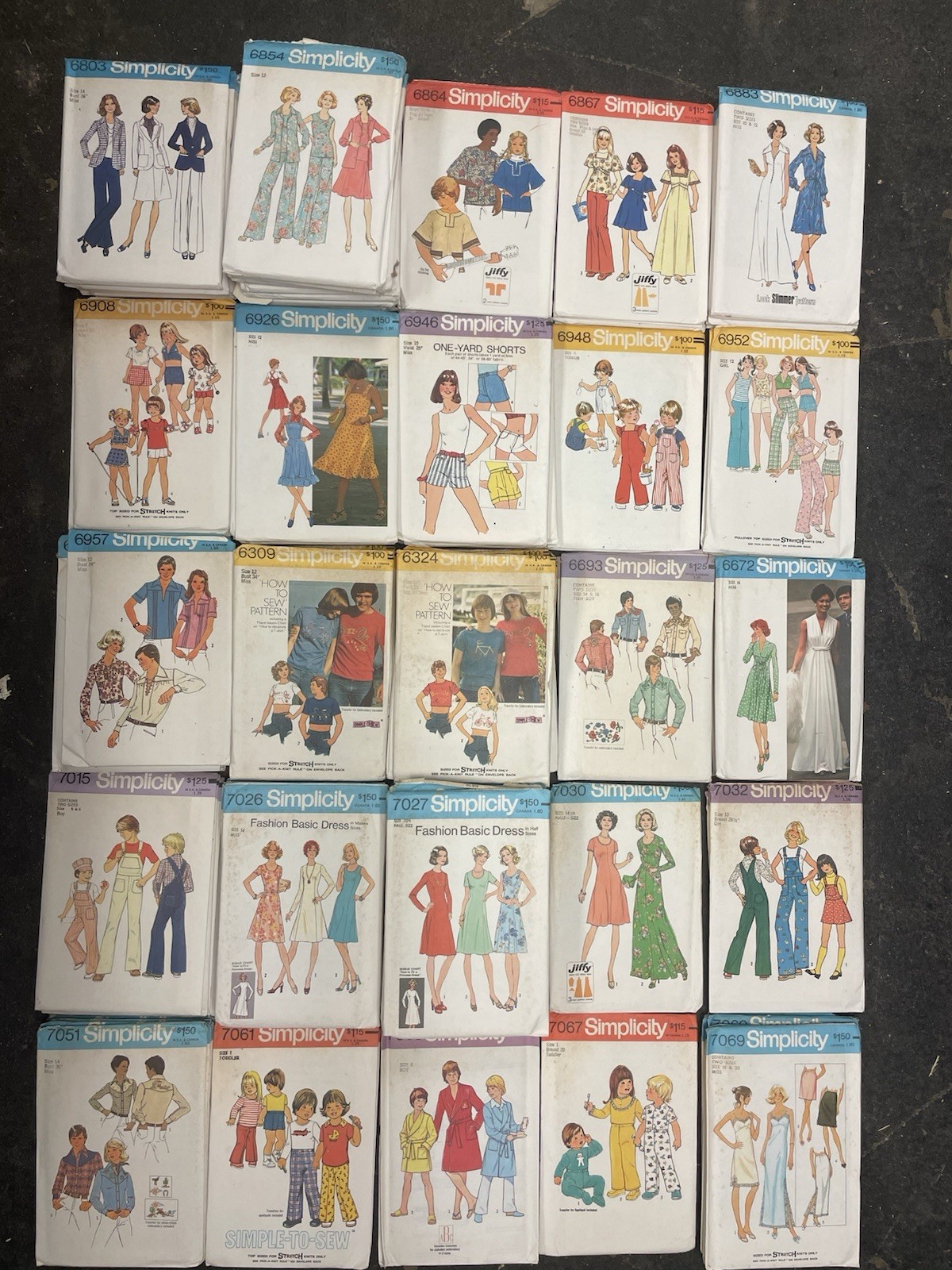 Lot of 25 Uncut Simplicity Patterns. Lot of 25 Uncut Simplicity Patterns.