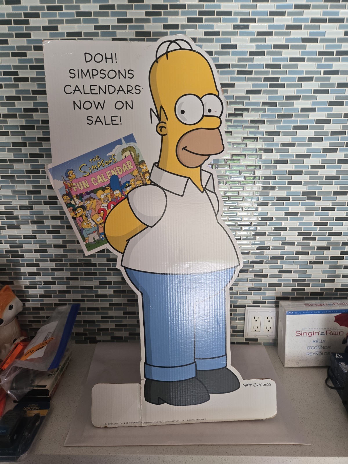 Vtg Grail Simpsons Homer Simpson Cardboard Calendar Promo Display Standee 36” Vtg Grail Simpsons Homer Simpson Cardboard Calendar Promo Display Standee 36”