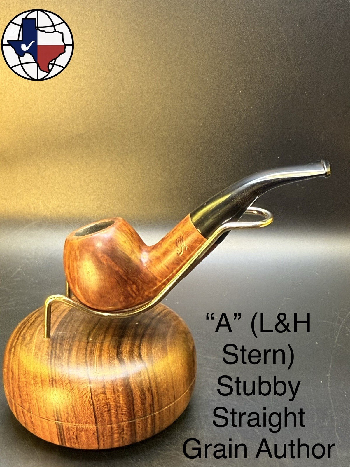 Vintage “A” (L&H Stern) Stubby Straight Grain Author Tobacco Pipe Vintage “A” (L&H Stern) Stubby Straight Grain Author Tobacco Pipe