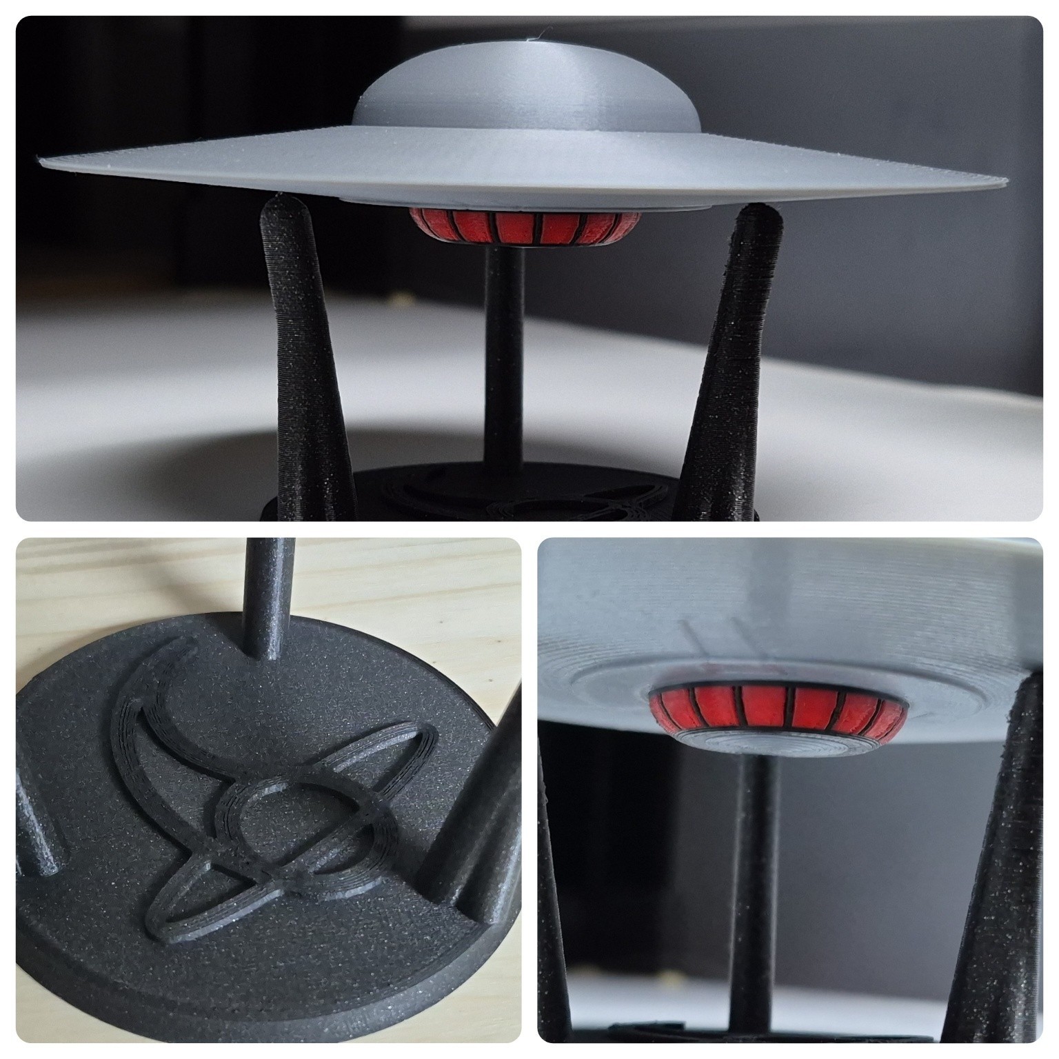 C-57D UFO/Flying Saucer (from Forbidden Planet) - Silver - In Flight - Small C-57D UFO/Flying Saucer (from Forbidden Planet) - Silver - In Flight - Small