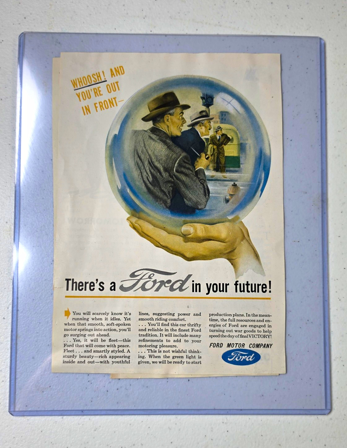 Vintage 1945-1946 Original Print Ford Ad Lot of 2 Vintage 1945-1946 Original Print Ford Ad Lot of 2