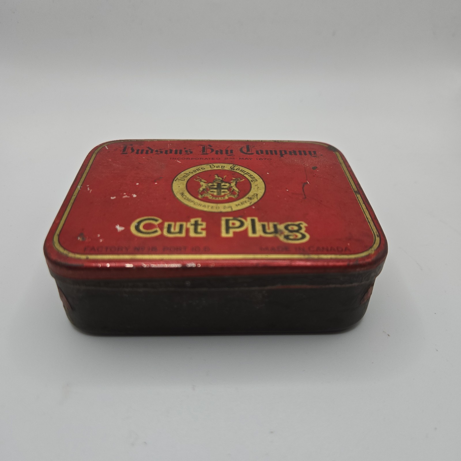 Vintage Hudson’s Bay Company Cut Plug Tobacco Tin