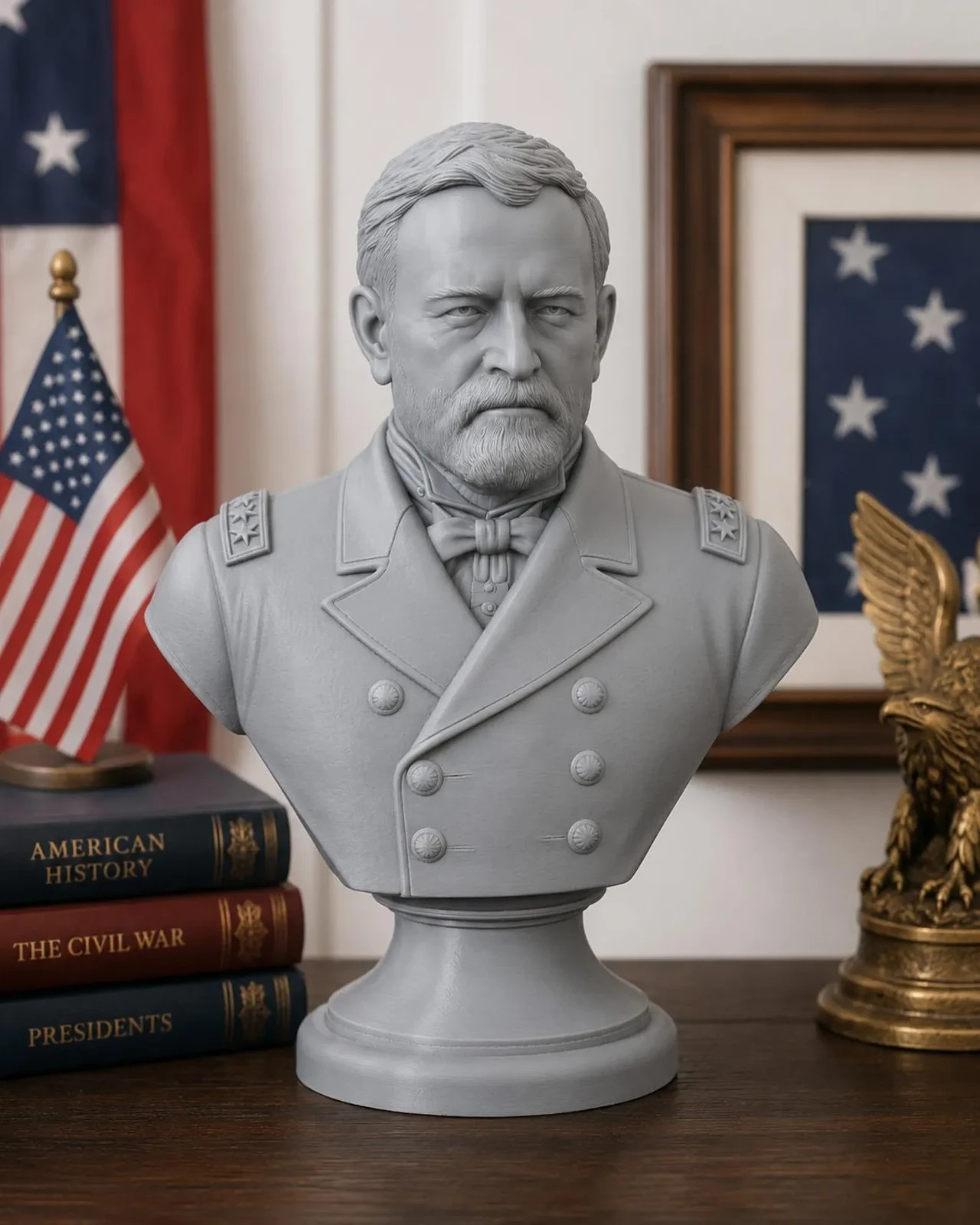 Ulysses S Grant Bust, Civil War General Sculpture Ulysses S Grant Bust, Civil War General Sculpture