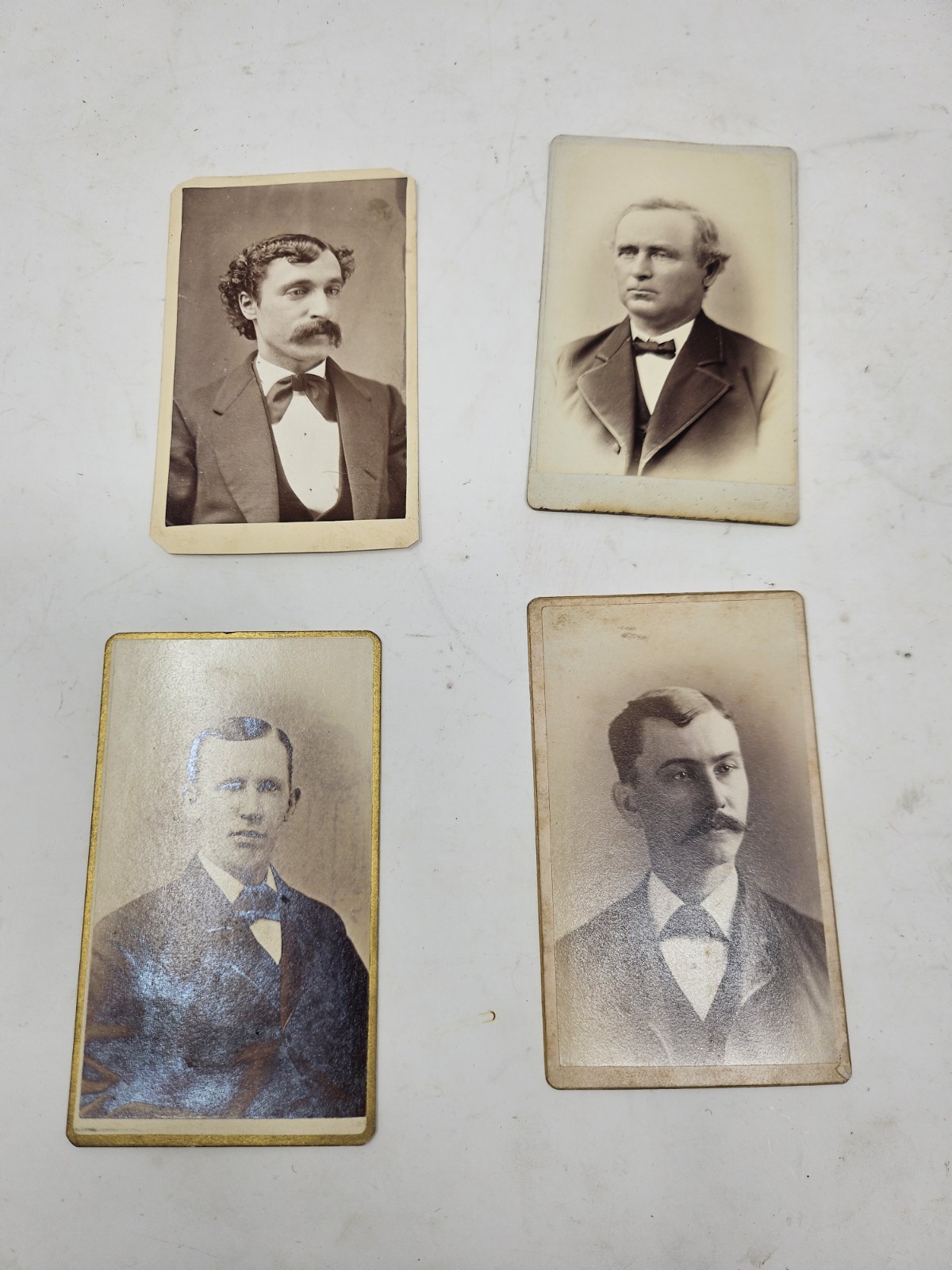 3 Antique CVD Portraits of Distinguished Gentlemen - 1800s CDV Photo Cards 3 Antique CVD Portraits of Distinguished Gentlemen - 1800s CDV Photo Cards
