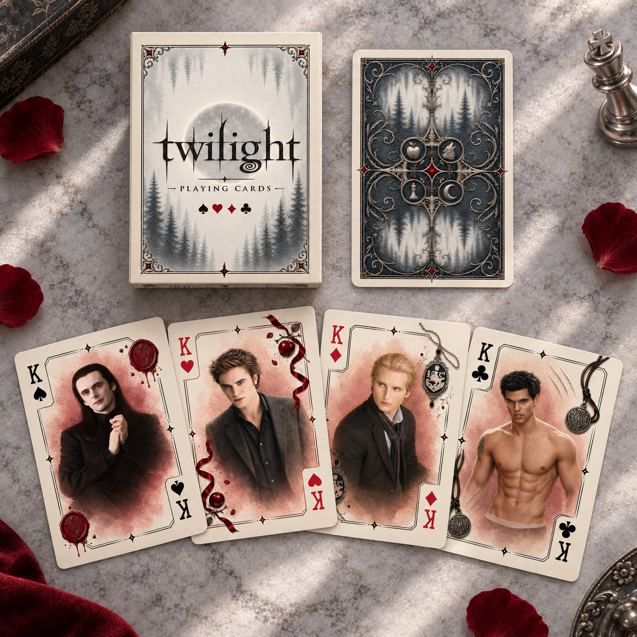 Twilight Saga Playing Cards, Edward Bella Vampire Romance Poker Deck Collectible Twilight Saga Playing Cards, Edward Bella Vampire Romance Poker Deck Collectible