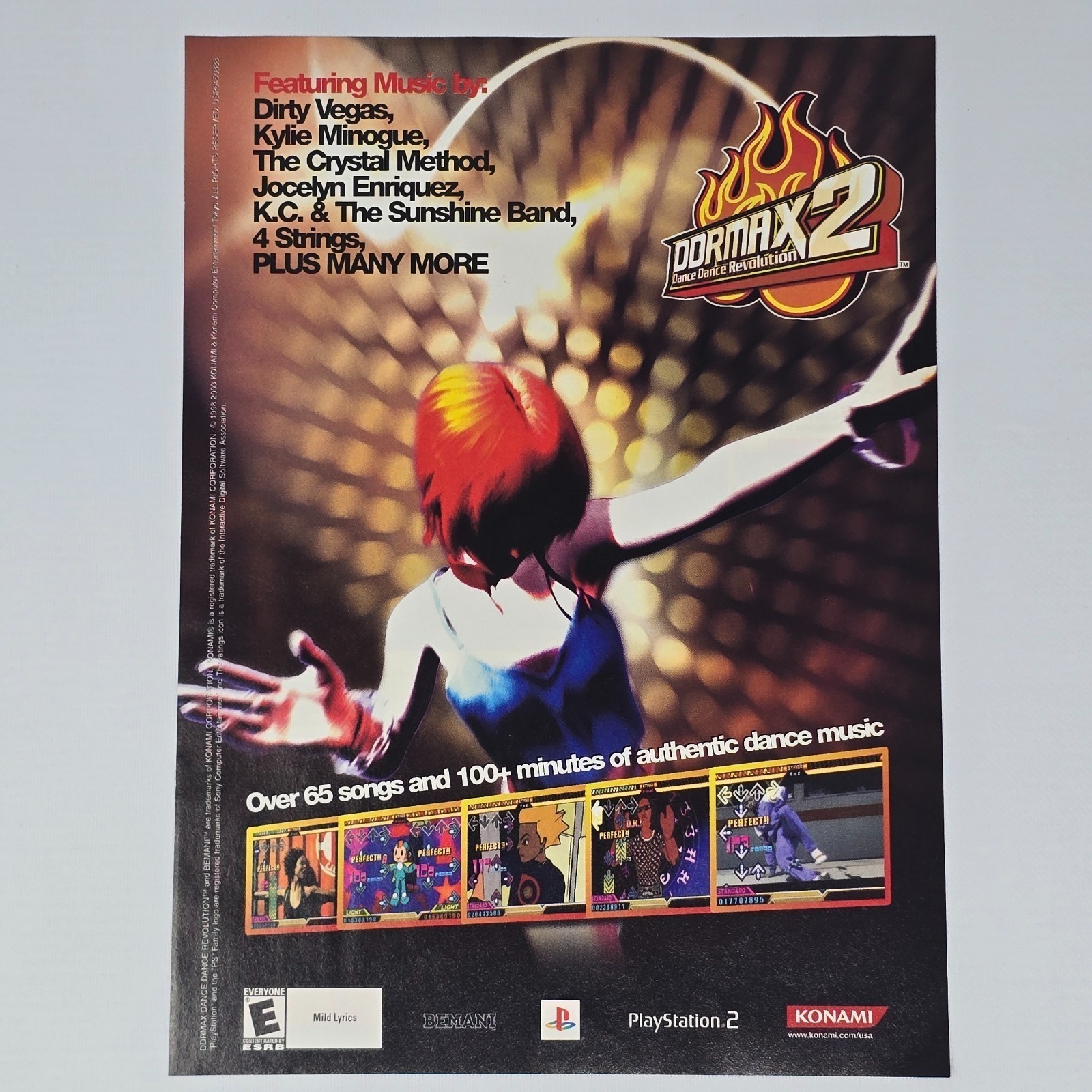 DDR Max 2 Dance Dance Revolution 2 PlayStation 2 PS2 Authentic Magazine Ad DDR Max 2 Dance Dance Revolution 2 PlayStation 2 PS2 Authentic Magazine Ad
