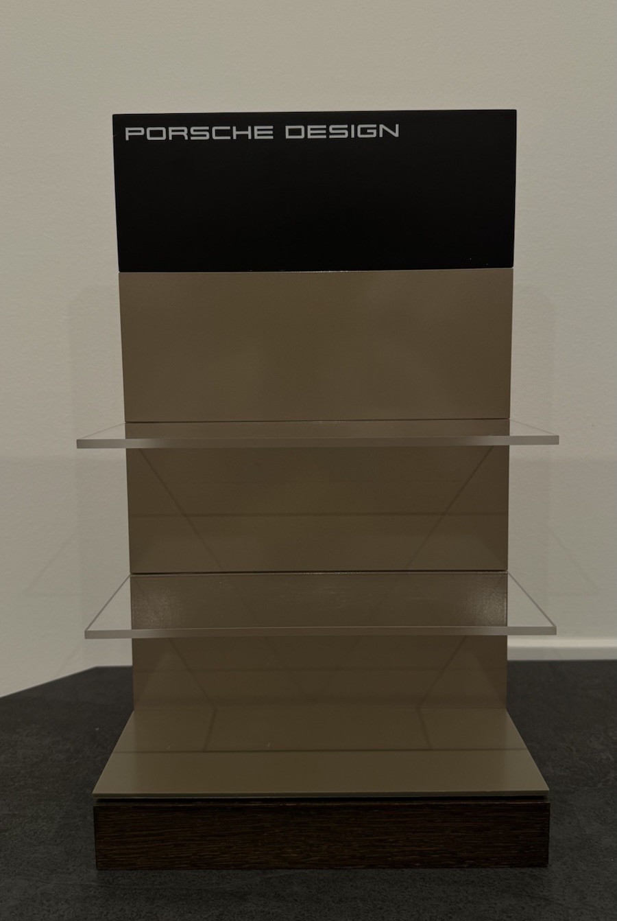 Authentic Porsche Design Dealership Display Shelf Authentic Porsche Design Dealership Display Shelf