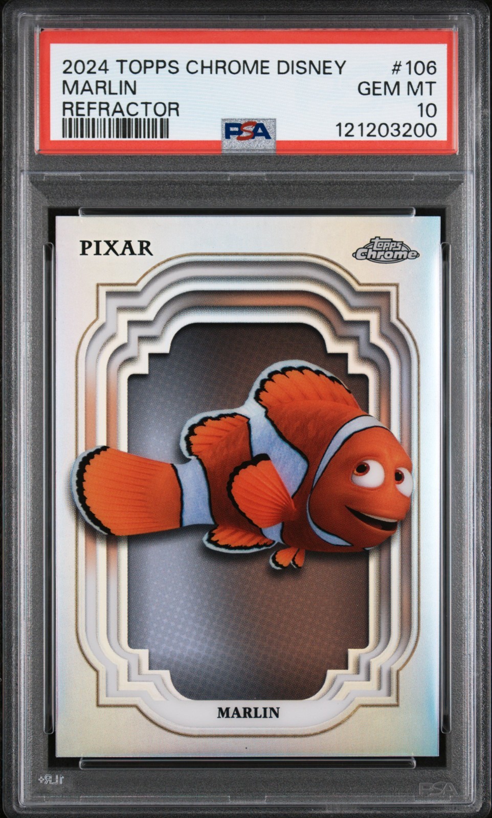 2024 Topps Chrome Disney Marlin Refractor #106 PSA 10