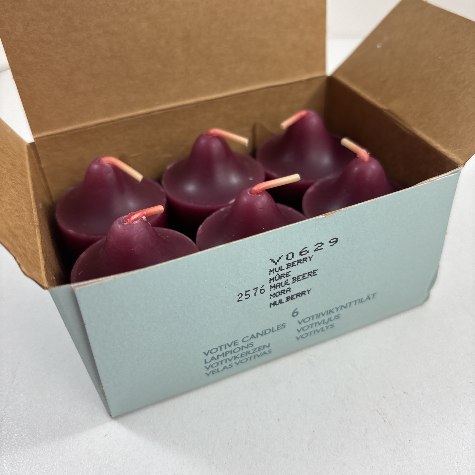 Partylite Mulberry Votives Candles V0629 New In Box set of 6 Partylite Mulberry Votives Candles V0629 New In Box set of 6