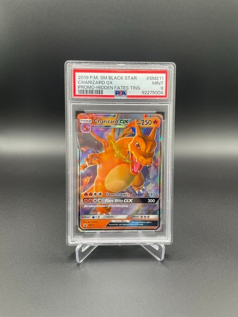 2019 Pokemon SM BSP Hidden Fates Tins #SM211 Charizard PSA 9 MINT 2019 Pokemon SM BSP Hidden Fates Tins #SM211 Charizard PSA 9 MINT