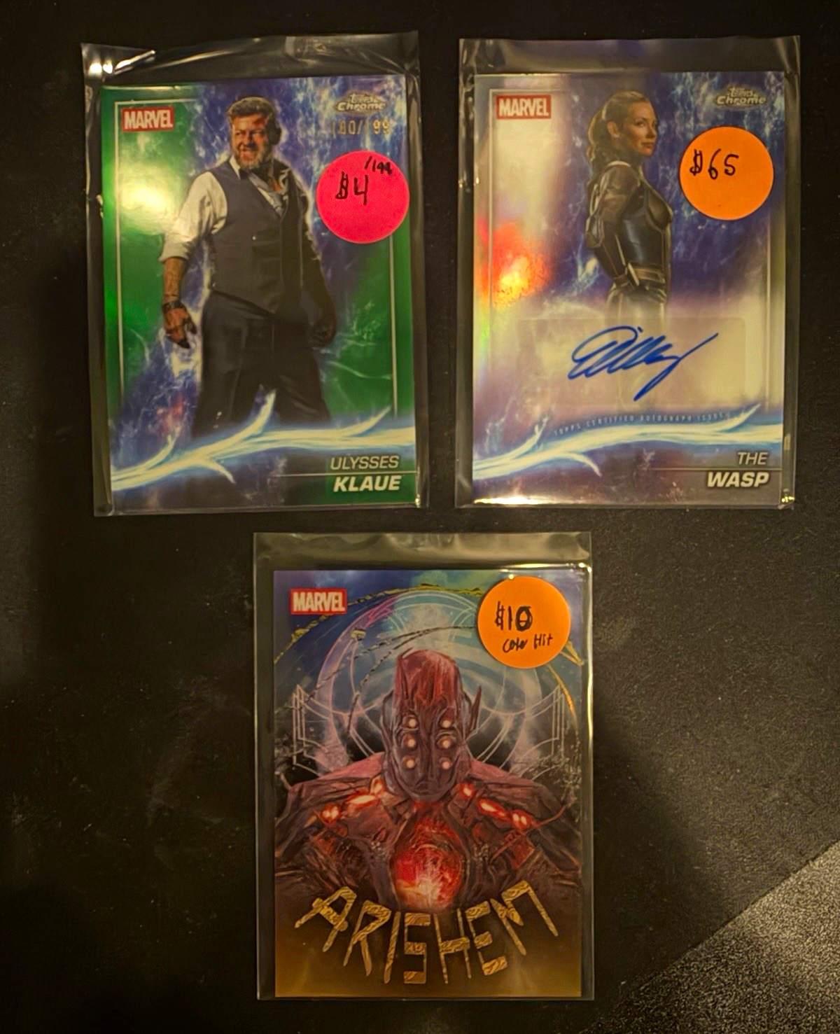 Topps 2024 Topps Chrome Marvel lot w/ The Wasp Hard-Signed Topps 2024 Topps Chrome Marvel lot w/ The Wasp Hard-Signed