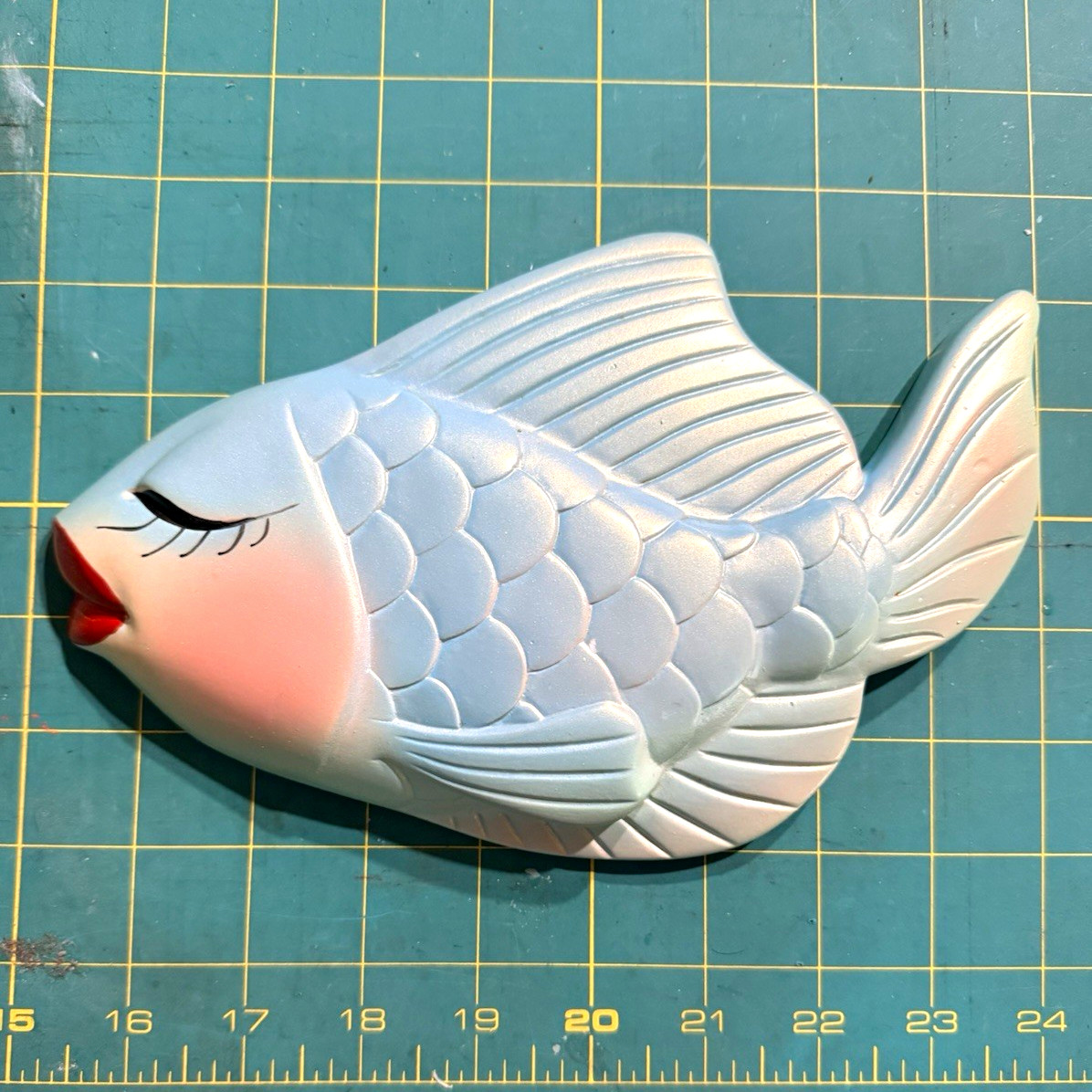 MINT Vintage 1960s Miller Studio Chalkware Fish Wall Plaque Mold 155 - Flawless
