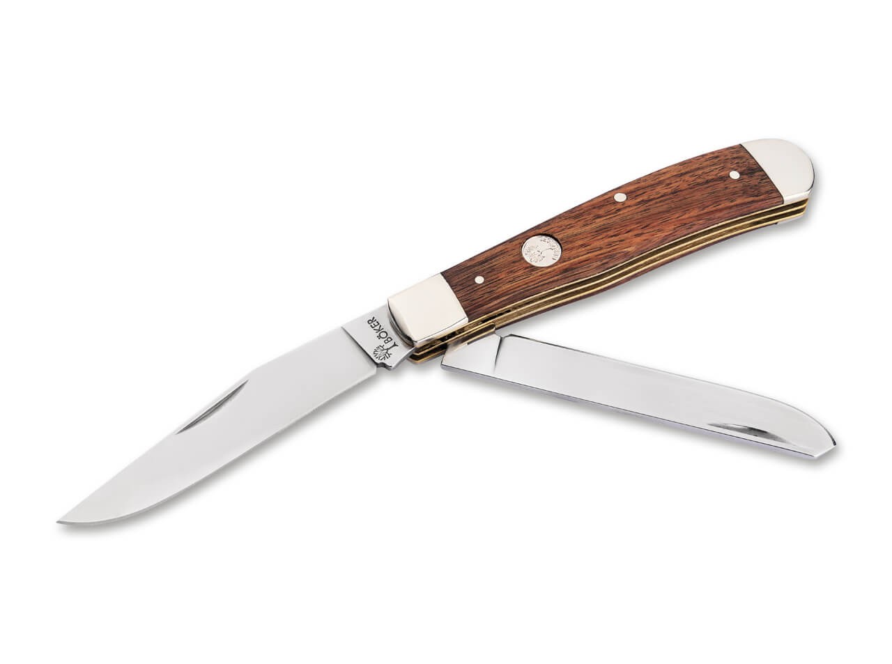 Boker Manufaktur Trapper Pocket Knife, Rosewood Scales, 3.125" 1095 Carbon Steel Boker Manufaktur Trapper Pocket Knife, Rosewood Scales, 3.125" 1095 Carbon Steel