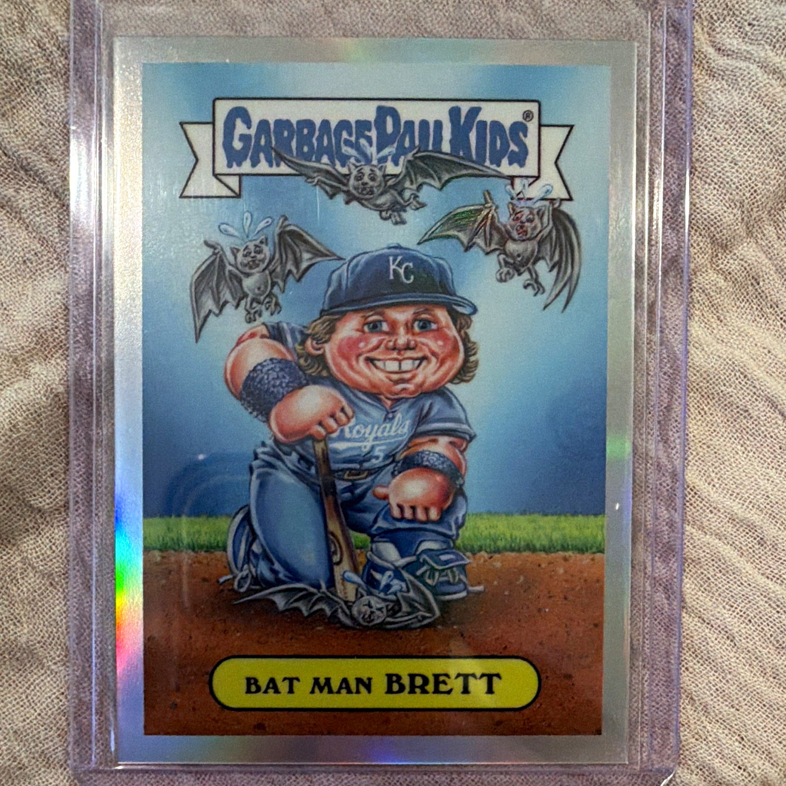 Topps bowman Garbage Pail Kids Chrome GPK Bat Man Brett George Brett Refractor Topps bowman Garbage Pail Kids Chrome GPK Bat Man Brett George Brett Refractor