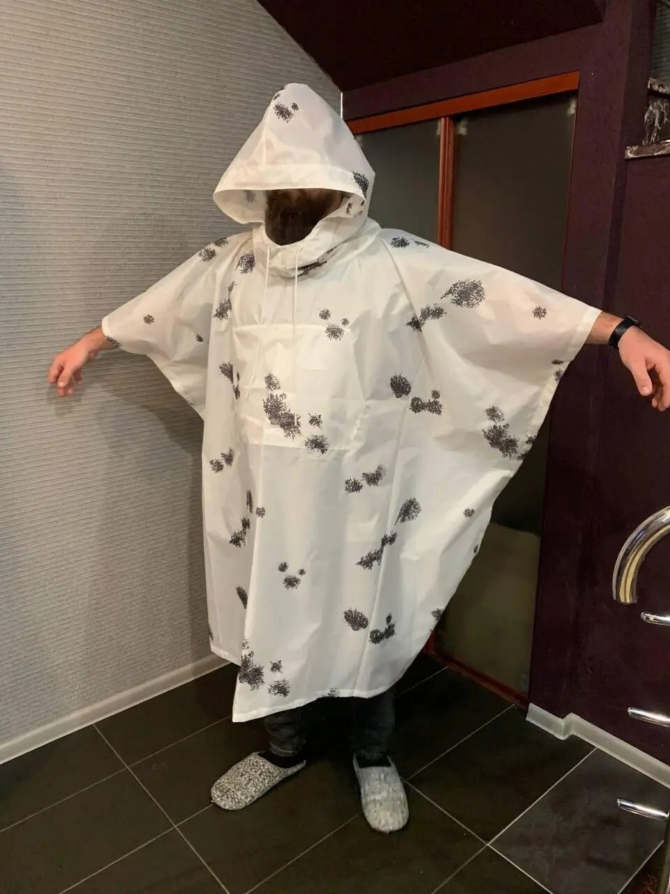 Raincoat poncho white tactical winter camouflage raincoat tent military Raincoat poncho white tactical winter camouflage raincoat tent military