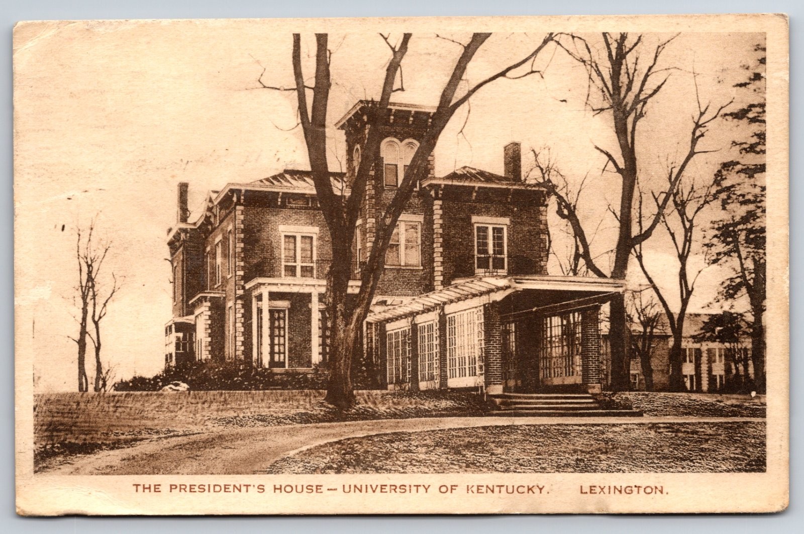Lexington Kentucky University of Kentucky President's House Albertype Postcard Lexington Kentucky University of Kentucky President's House Albertype Postcard