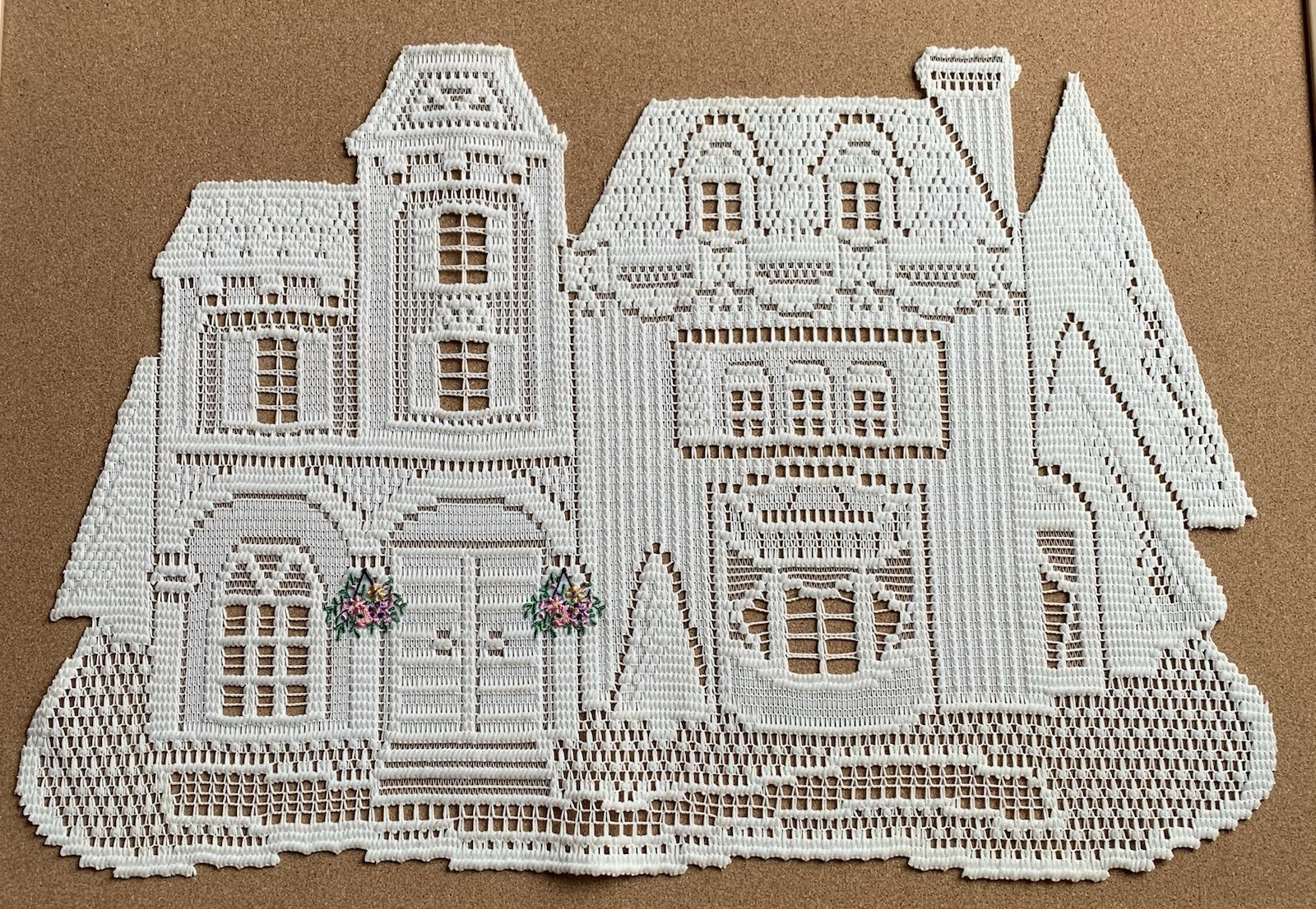 Lot 4 Vtg 80s Heritage Lace Cottage House Placemats Doilies Victorian Flowers