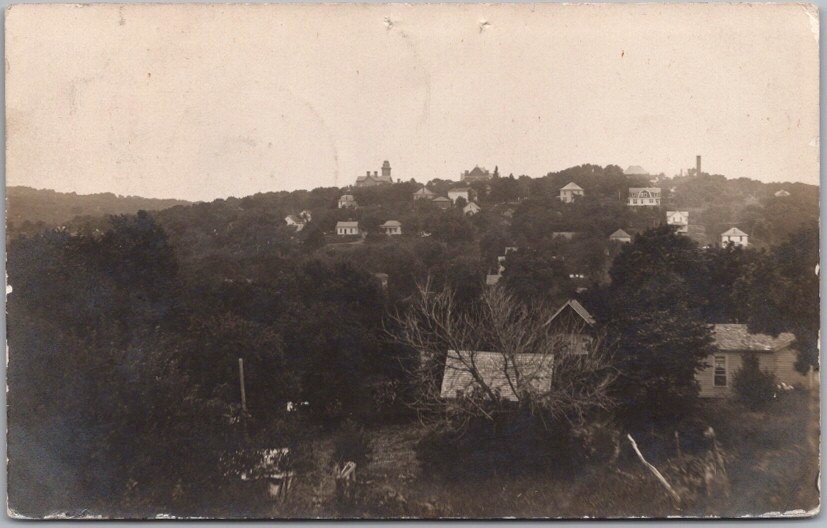 1909 PERU, Nebraska Real Photo RPPC Postcard - Bird's-Eye Panorama *Pin Holes 1909 PERU, Nebraska Real Photo RPPC Postcard - Bird's-Eye Panorama *Pin Holes