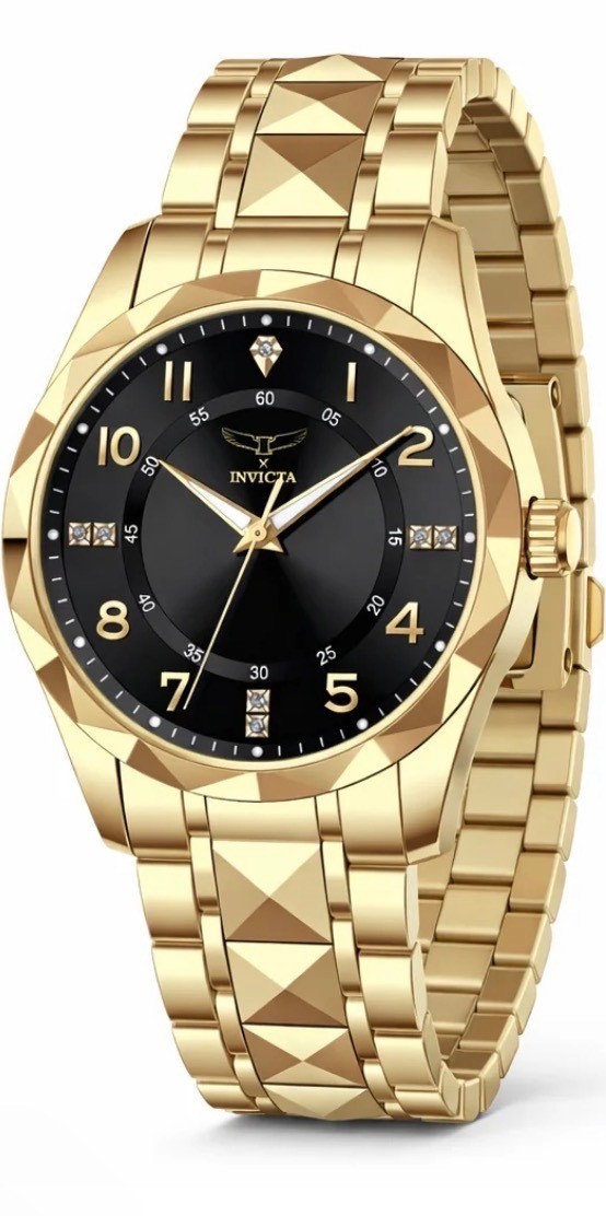 $249 INVICTA SPECIALTY I GOLD WITH BLACK FACE 40mm $249 INVICTA SPECIALTY I GOLD WITH BLACK FACE 40mm