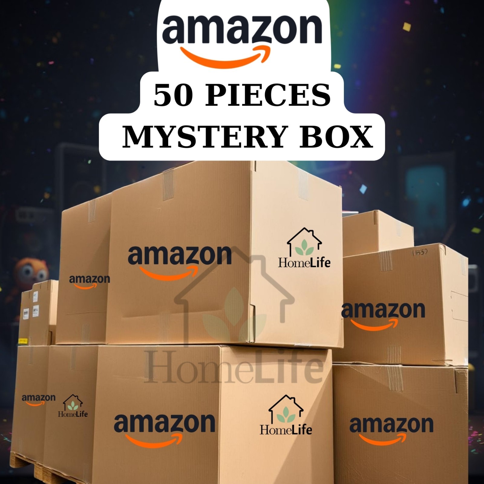 50 PCS -  AMAZON MYSTERY BOXES LIQUIDATION BRAND NEW (( LARGE BOX ))