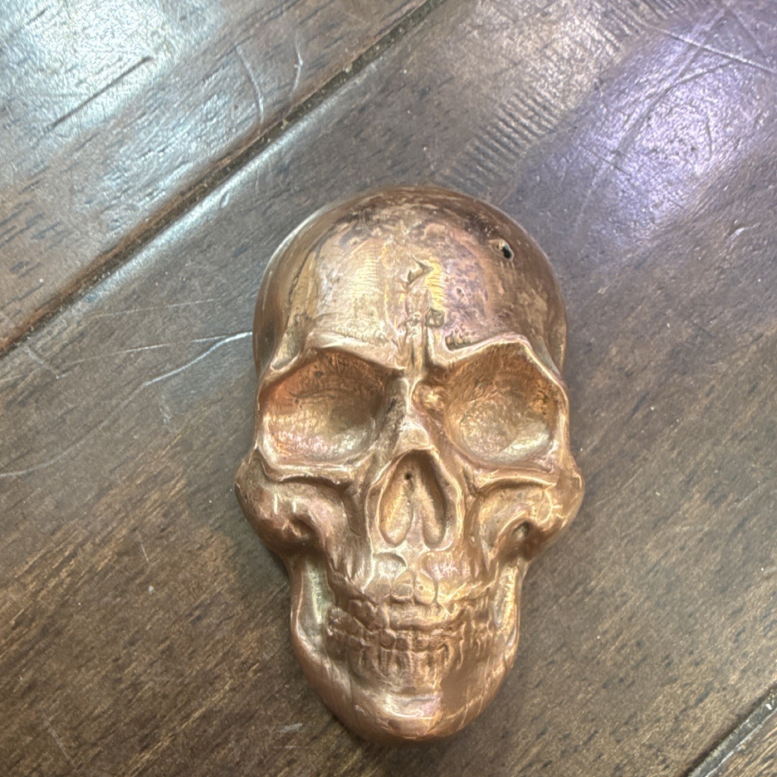 Handmade Copper Skull Paperweight Metalware Unique Collectible 1/2 Pound pure Cu Handmade Copper Skull Paperweight Metalware Unique Collectible 1/2 Pound pure Cu