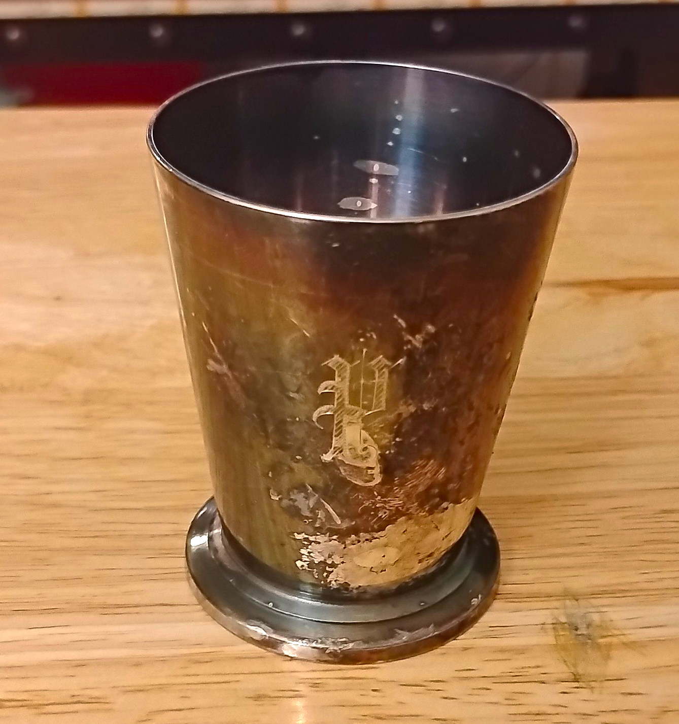 Vintage Art Deco "Ile de France" Silver-Plated Cocktail / Juice Cup  Meriden 360