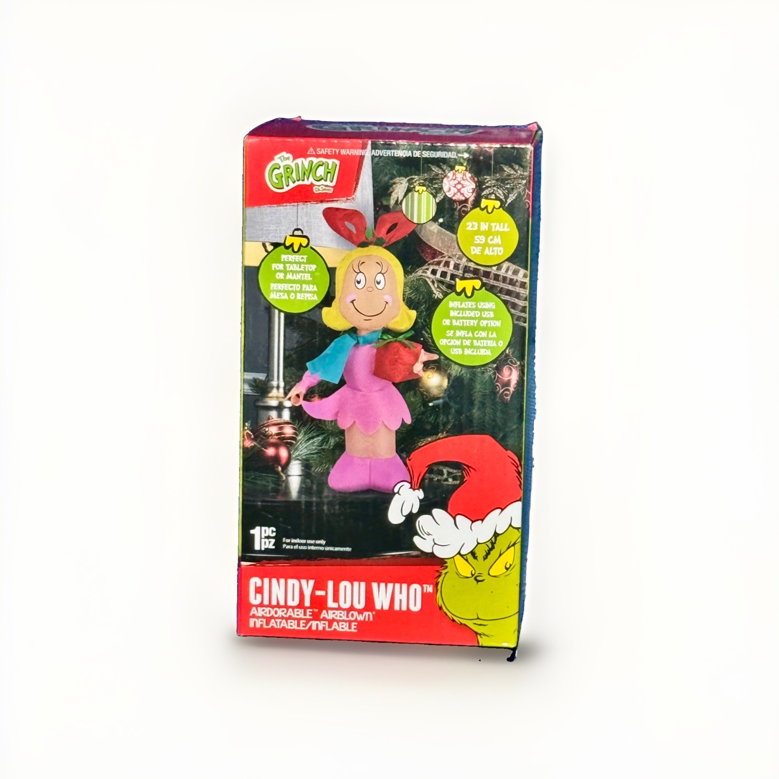 Gemmy Cindy Lou Who Grinch 22" Airdorable Christmas Inflatable NEW 881030