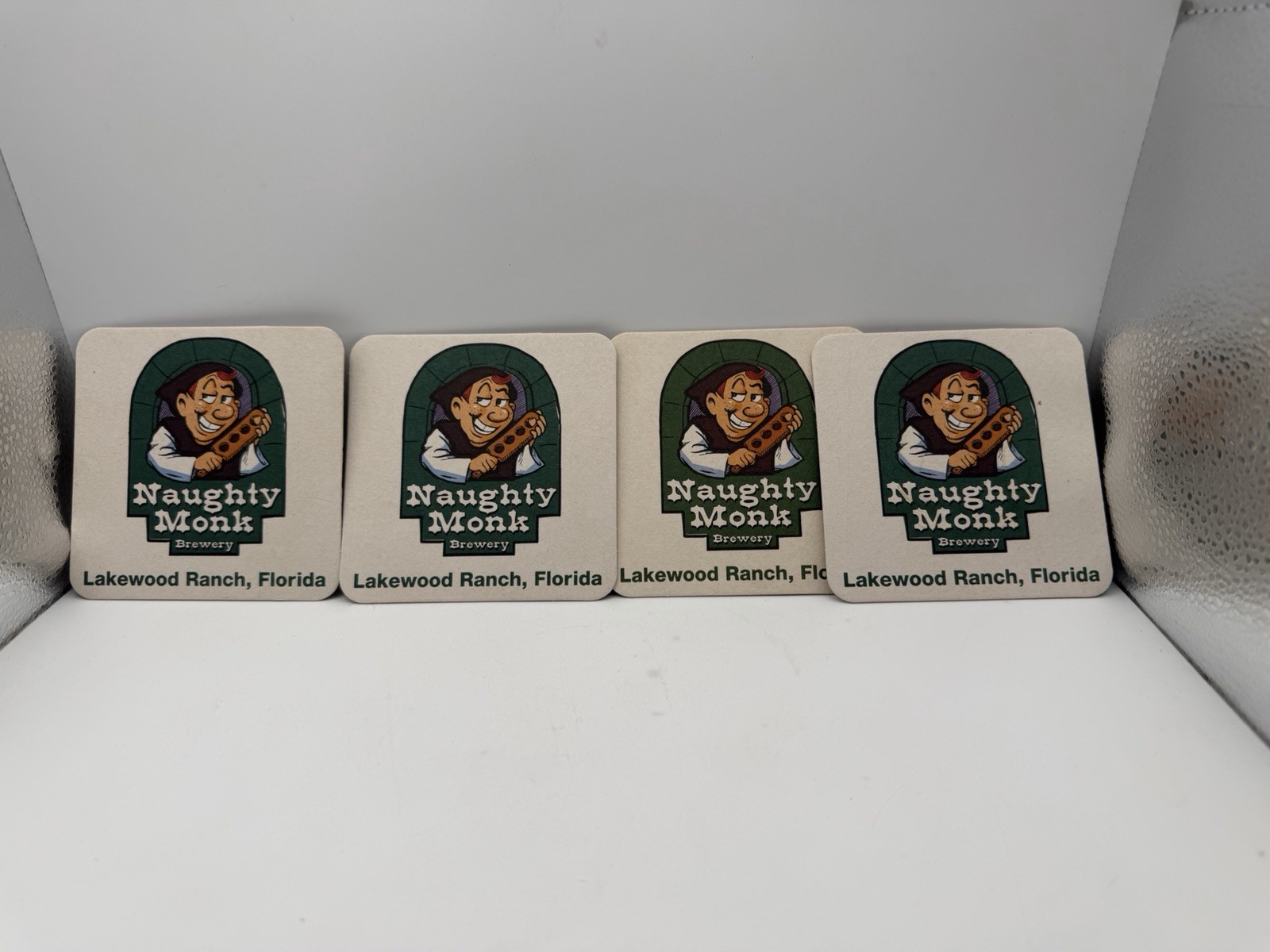 Lot of 4 Naughty Monk Brewery Lakewood Ranch Florida Beer Coasters Breweriana Lot of 4 Naughty Monk Brewery Lakewood Ranch Florida Beer Coasters Breweriana