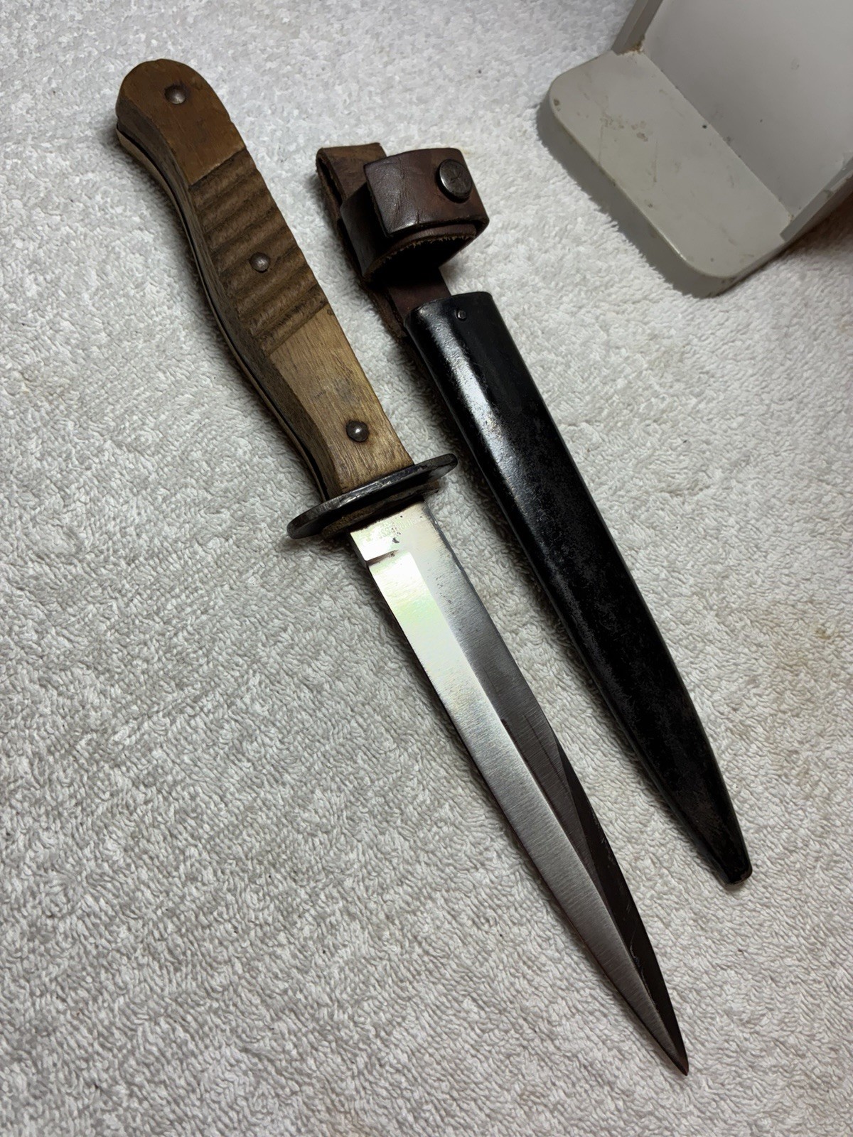 Authentic German WW1 Trench Fighting Boot Knife W/ Scabbard, Not a Reproduction Authentic German WW1 Trench Fighting Boot Knife W/ Scabbard, Not a Reproduction