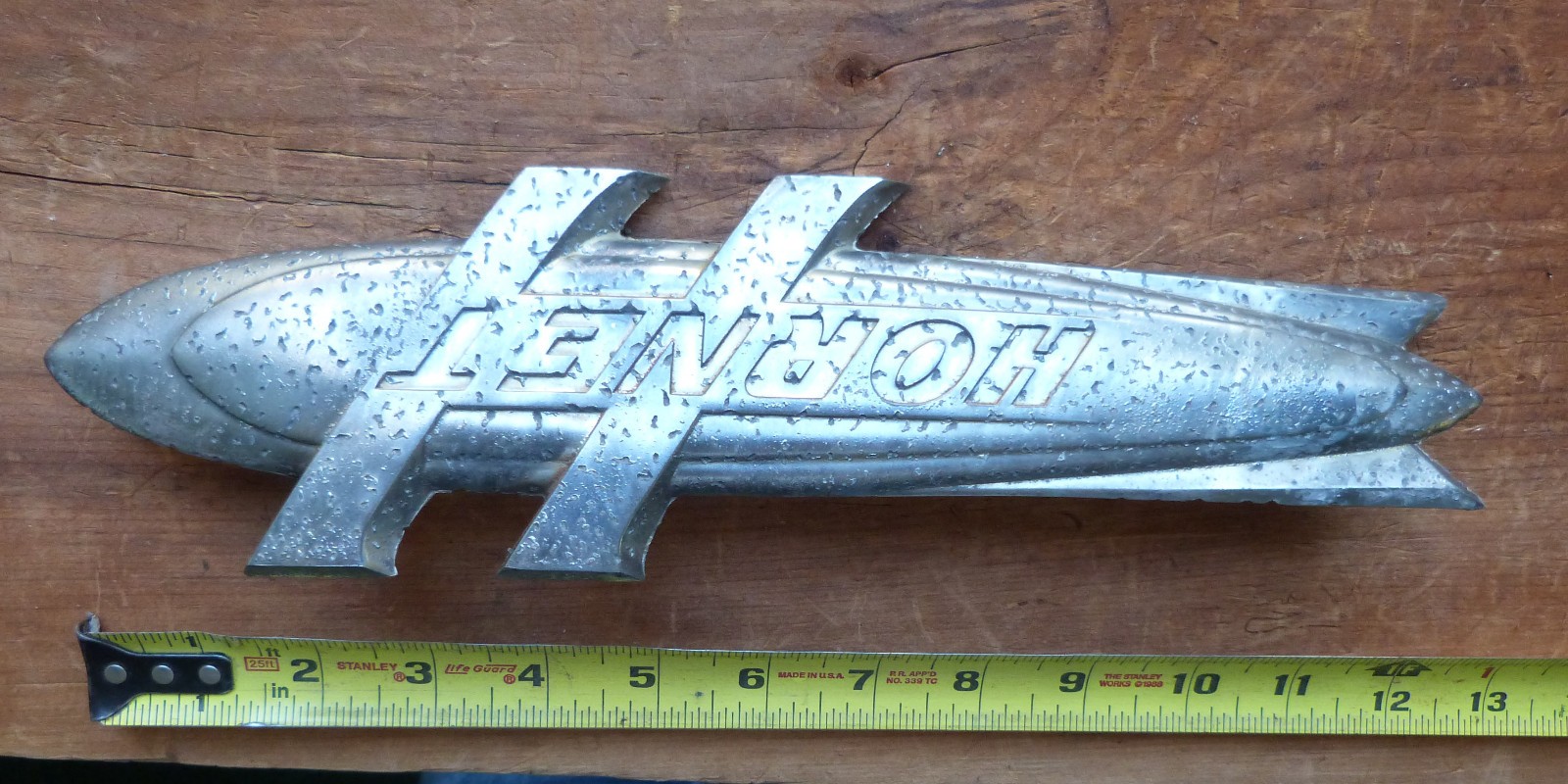 vintage 1951 1952 Hudson Hornet TRUNK rocket emblem / badge / ornament vintage 1951 1952 Hudson Hornet TRUNK rocket emblem / badge / ornament