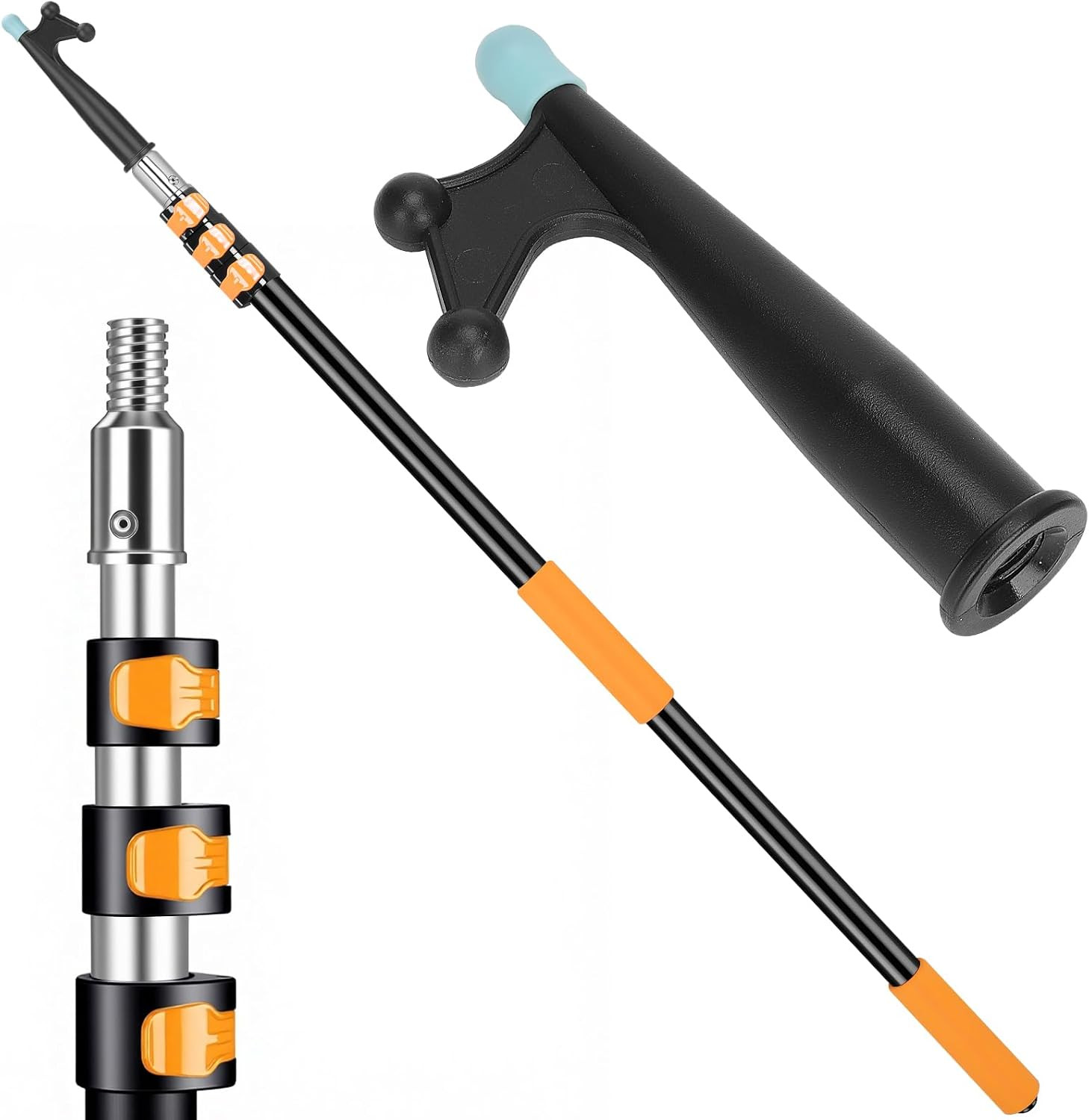 12FT Telescopic Extension Pole Boat Hook | Lightweight and Sturdy, Floating 12FT Telescopic Extension Pole Boat Hook | Lightweight and Sturdy, Floating
