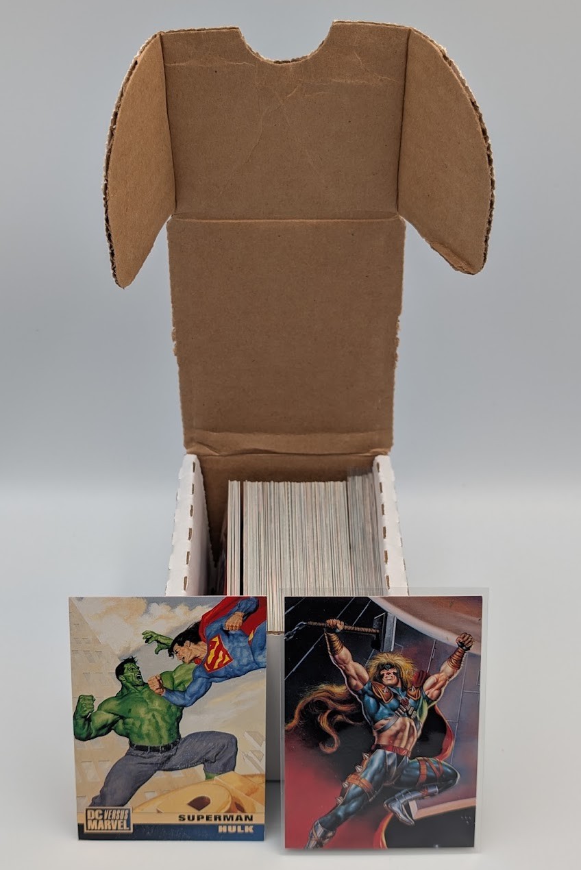 1995 Fleer DC vs Marvel Comics Complete Base Set 1-100 & Impact Insert 1-18 1995 Fleer DC vs Marvel Comics Complete Base Set 1-100 & Impact Insert 1-18