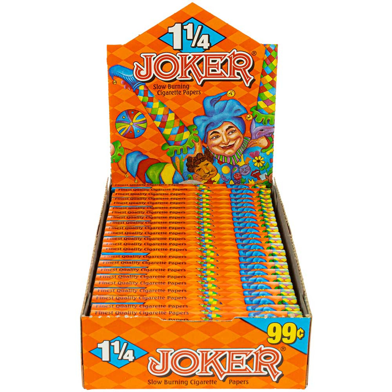 Joker Rolling Paper 1 1/4 Orange Slow Burn 1.25 Cigarette Paper (Box of 24) Joker Rolling Paper 1 1/4 Orange Slow Burn 1.25 Cigarette Paper (Box of 24)