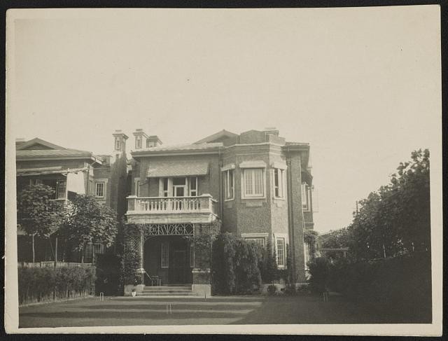 Photo:Shanghai China 1918 James Maxwell Pringle house exterior patio lawn Photo:Shanghai China 1918 James Maxwell Pringle house exterior patio lawn