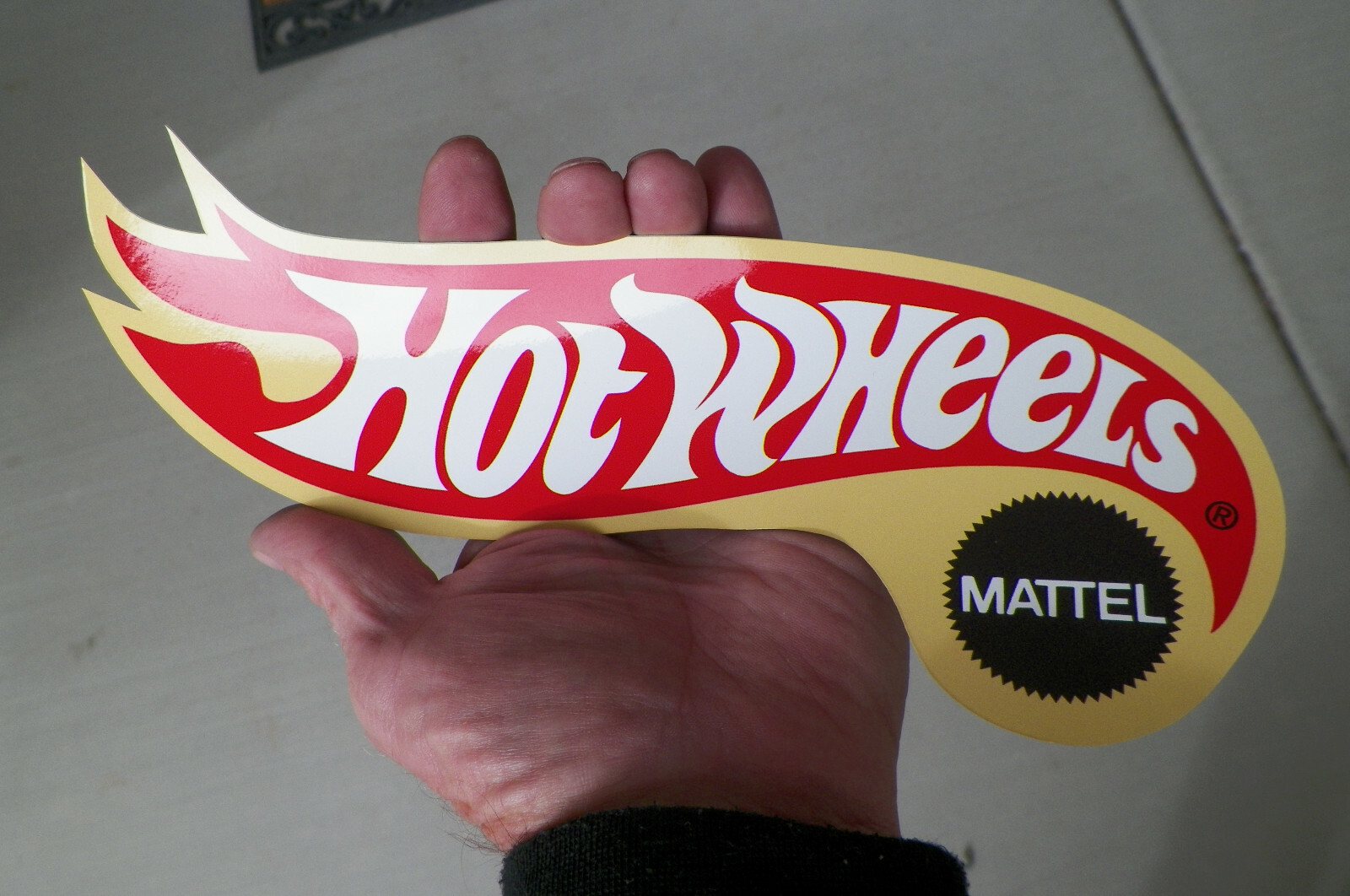 LARGE Vintage Style Hot Wheels 1970-1973 Logo Vinyl Sticker LARGE Vintage Style Hot Wheels 1970-1973 Logo Vinyl Sticker