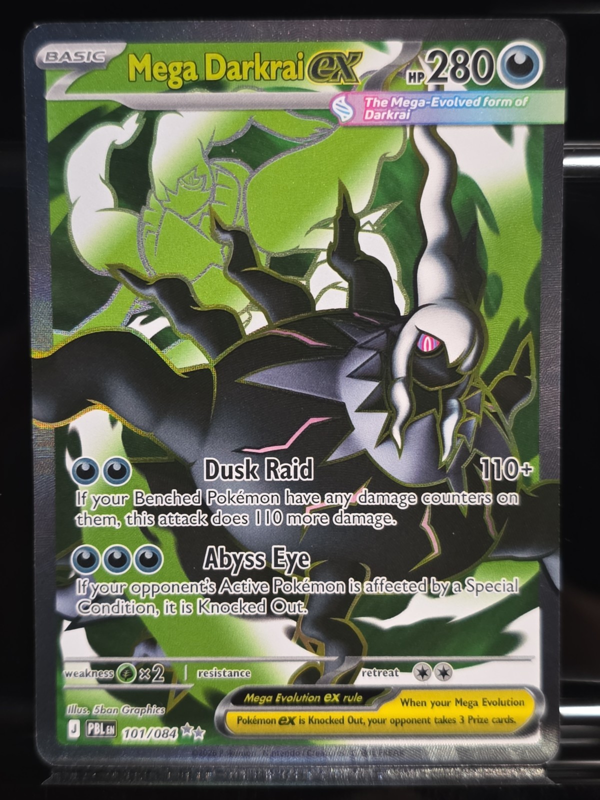 Pokemon Mega Darkrai ex 101/084 Pitch Black Ultra Rare