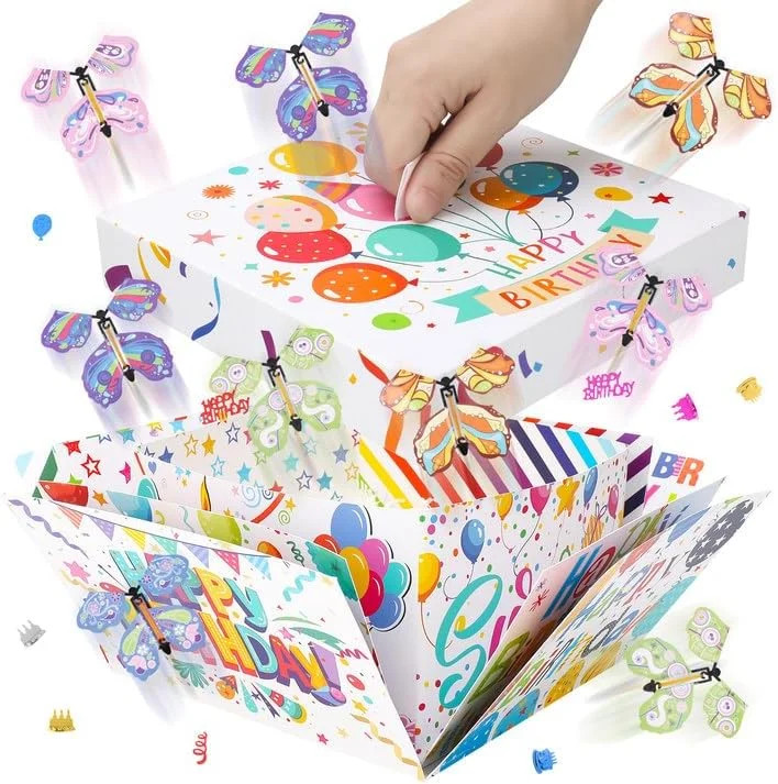 Birthday Explosion Gift Box, Flying Butterfly Surprise Gift Box, Surprise Butter